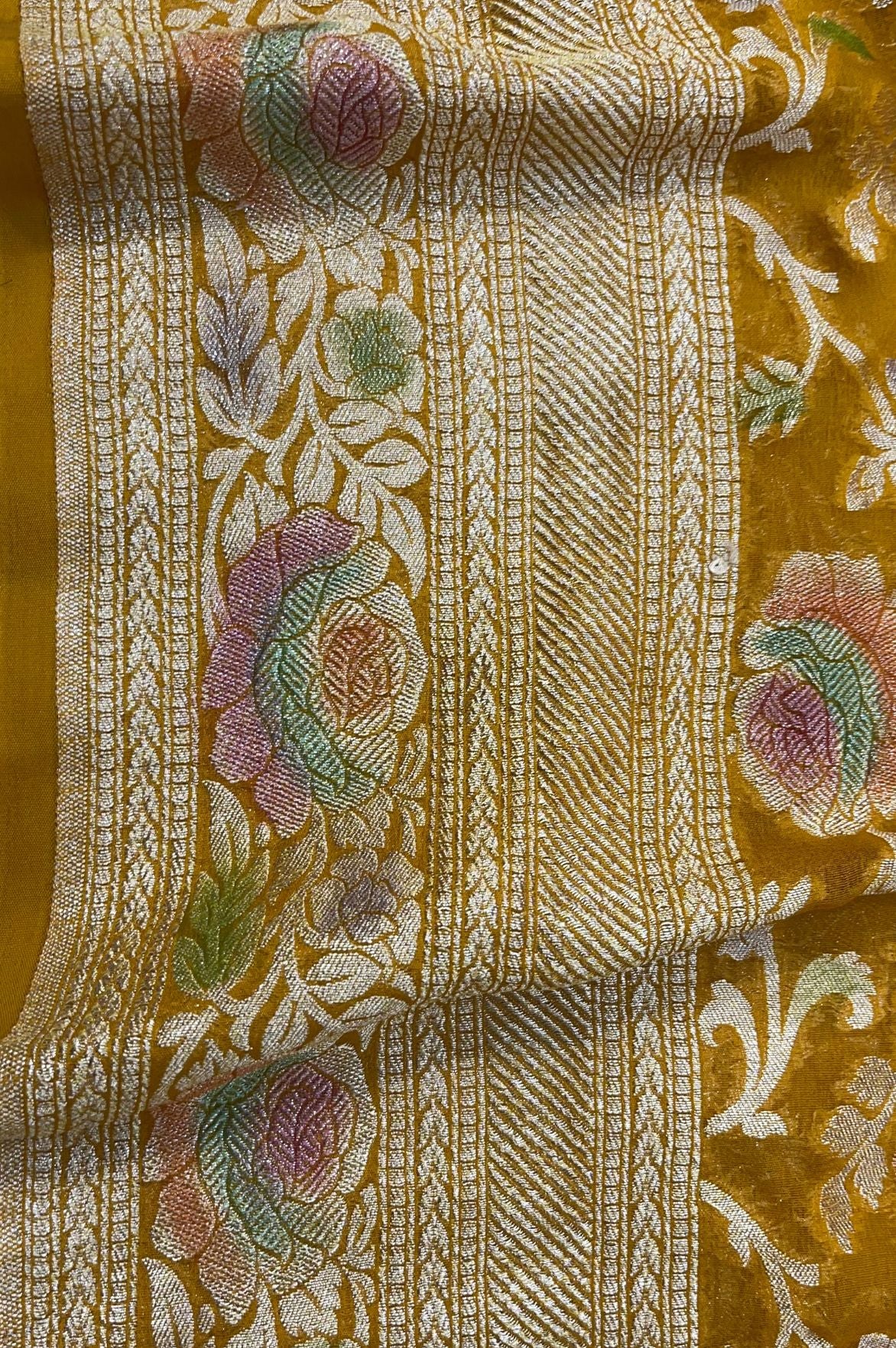 Khaddi Georgette Banarasi Dress Material