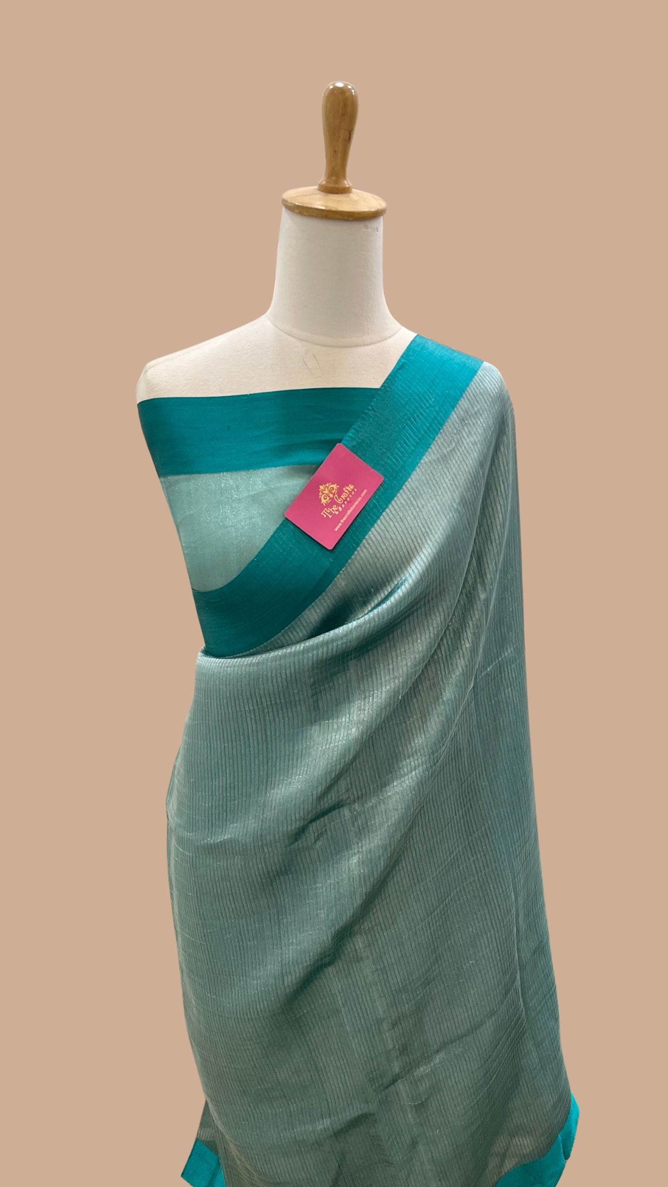 Pure Tissue Silk Handloom Banarasi Saree - with Satin Border