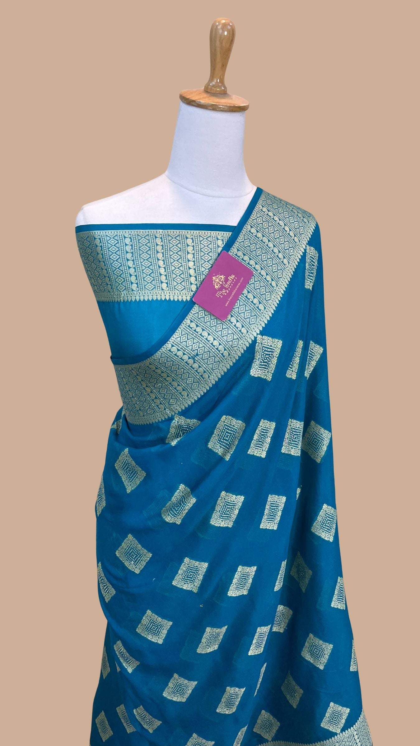 Pure Khaddi Chiffon Banarasi Saree