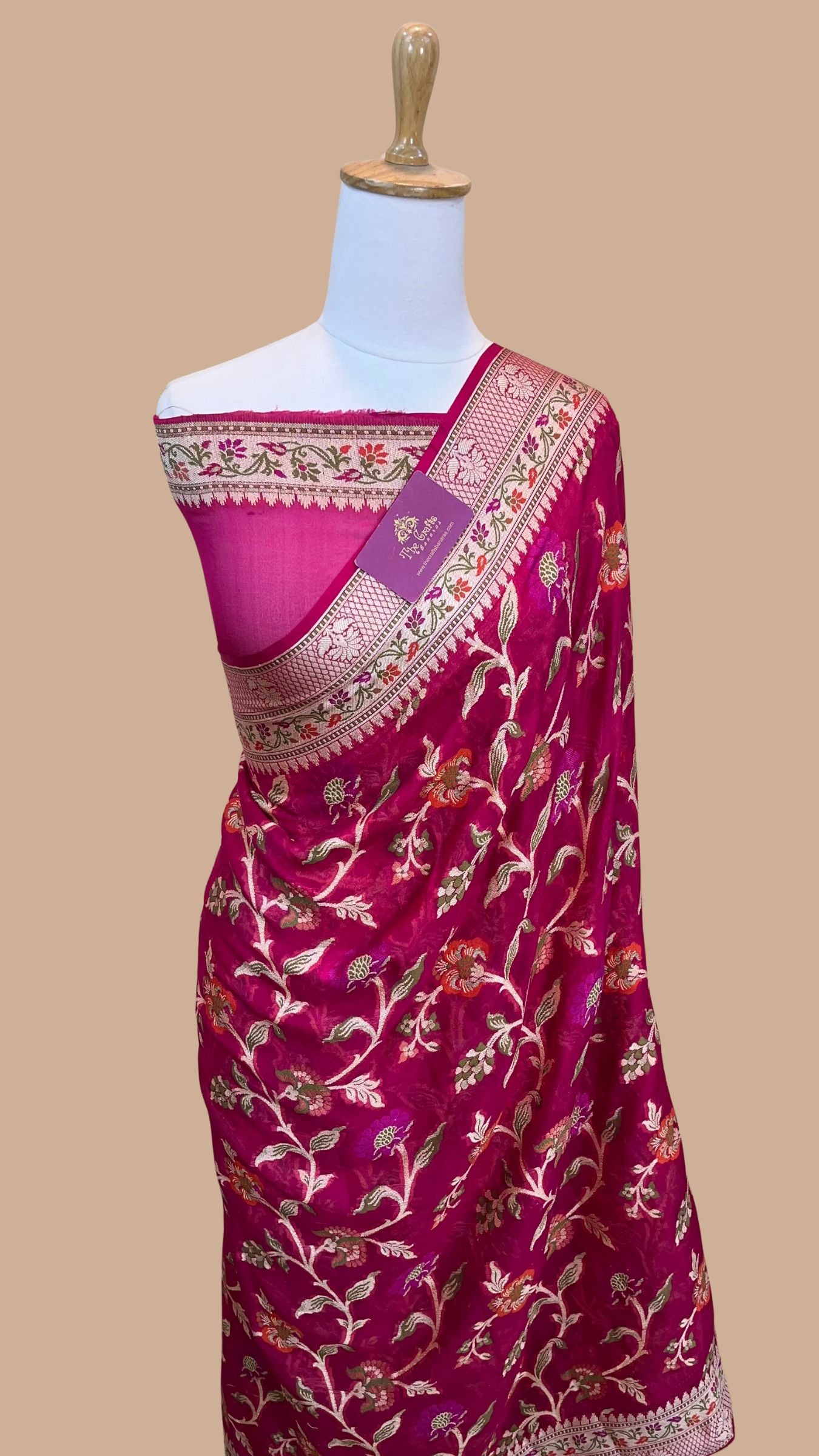 Pure Khaddi Chiffon Banarasi Saree