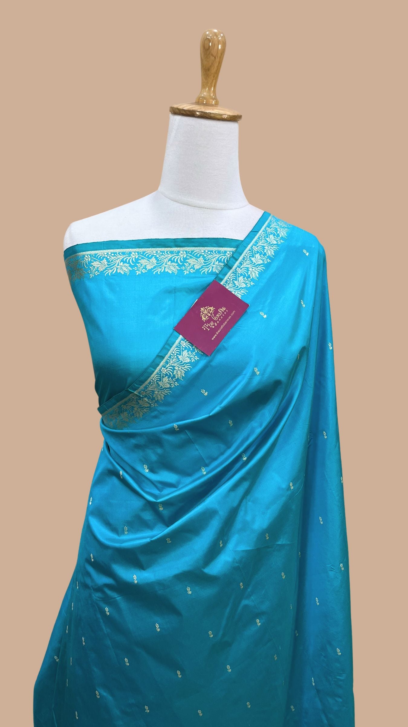 Pure Katan Silk Handloom Banarasi Saree - Chunri Buti