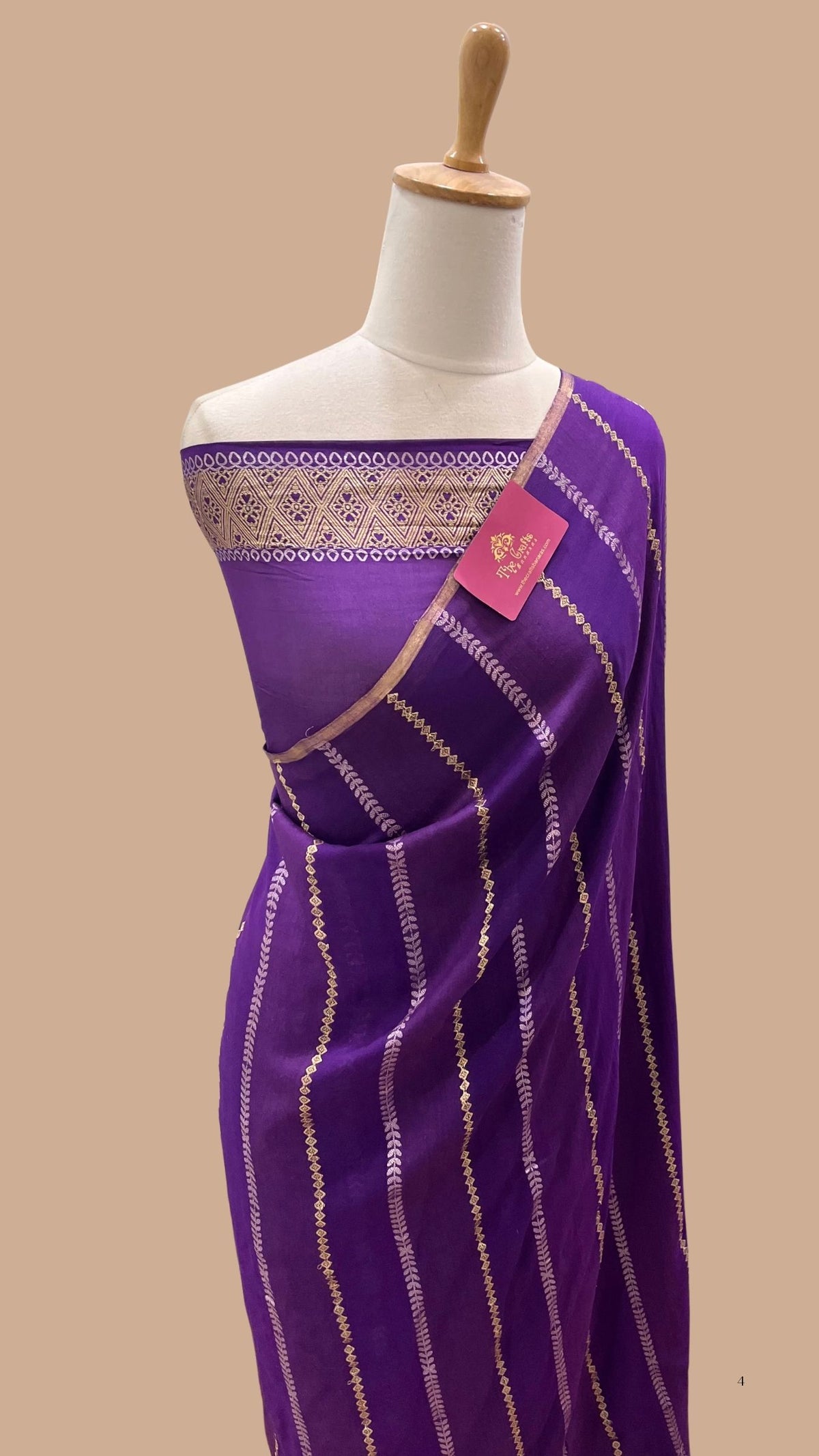 Pure Munga Crush Silk Handloom Banarasi Saree