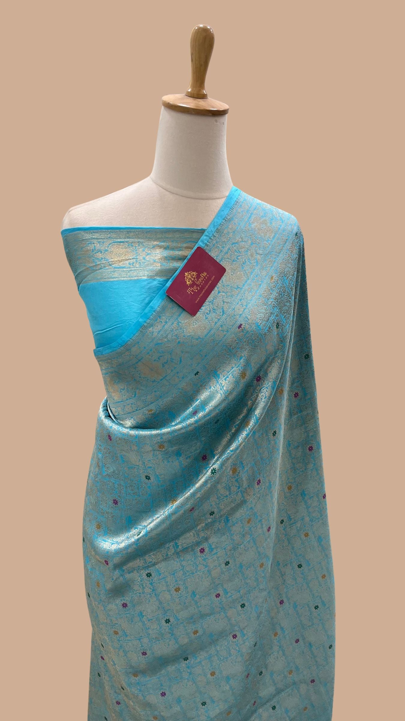Pure Katan Silk Handloom Banarasi Saree - Tanchui Brocade Meena