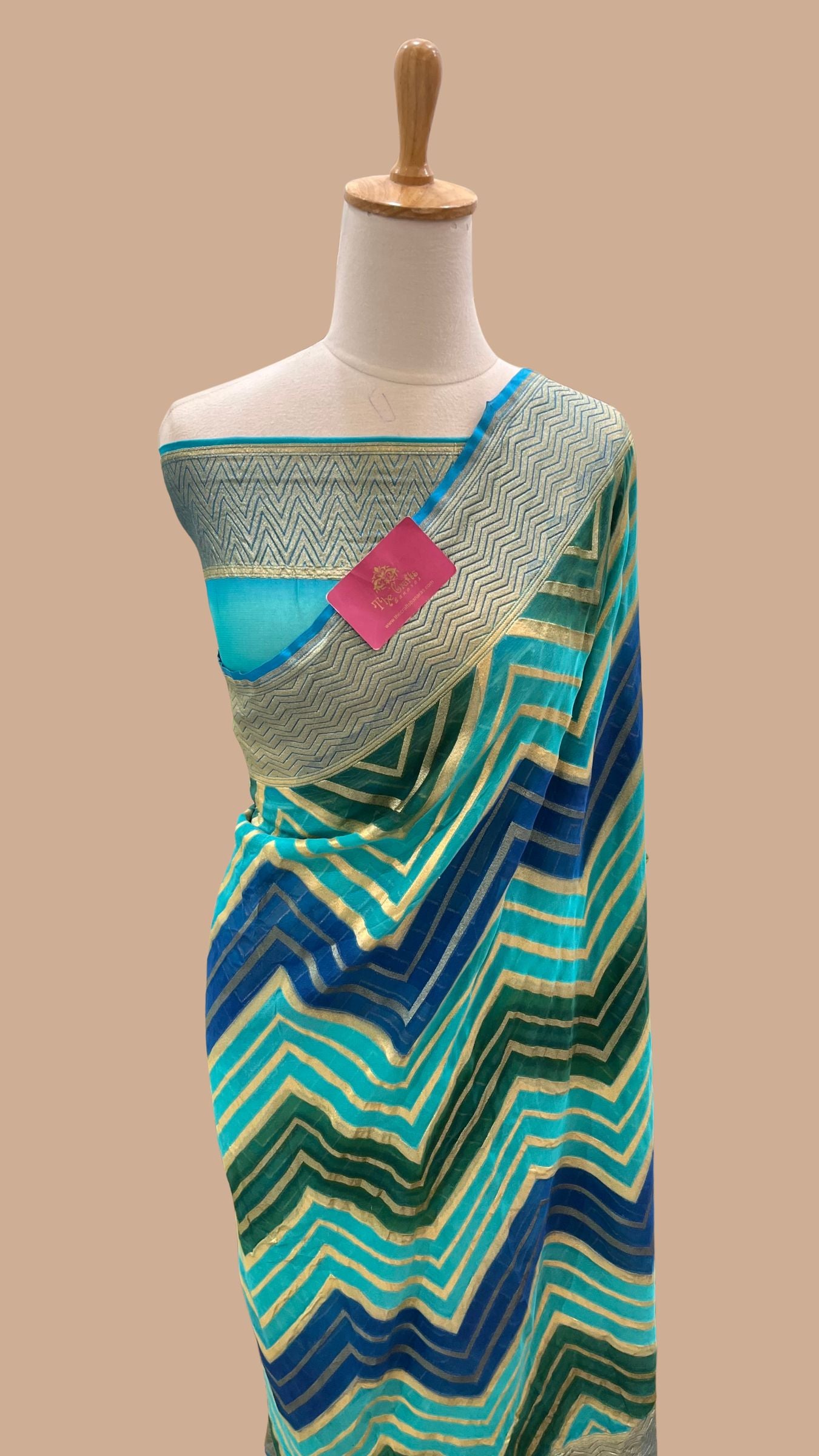 Khaddi Georgette Handloom Banarasi Saree