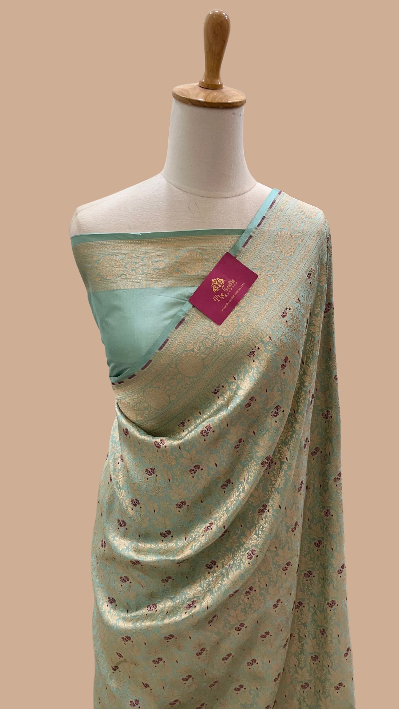 Pure Katan Silk Handloom Banarasi Saree - Tanchui Brocade Meenakari
