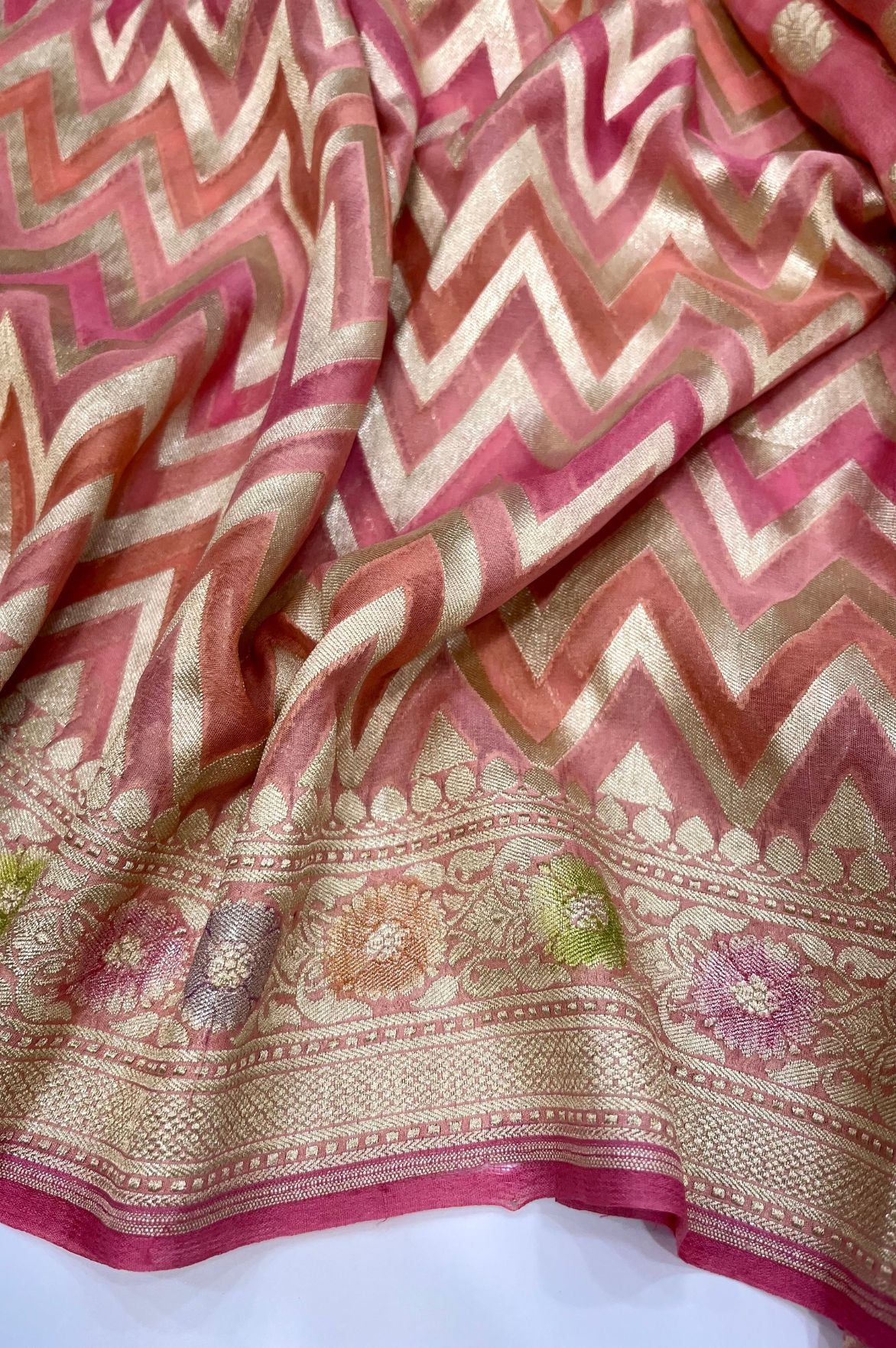 Khaddi Georgette Banarasi Dress Material