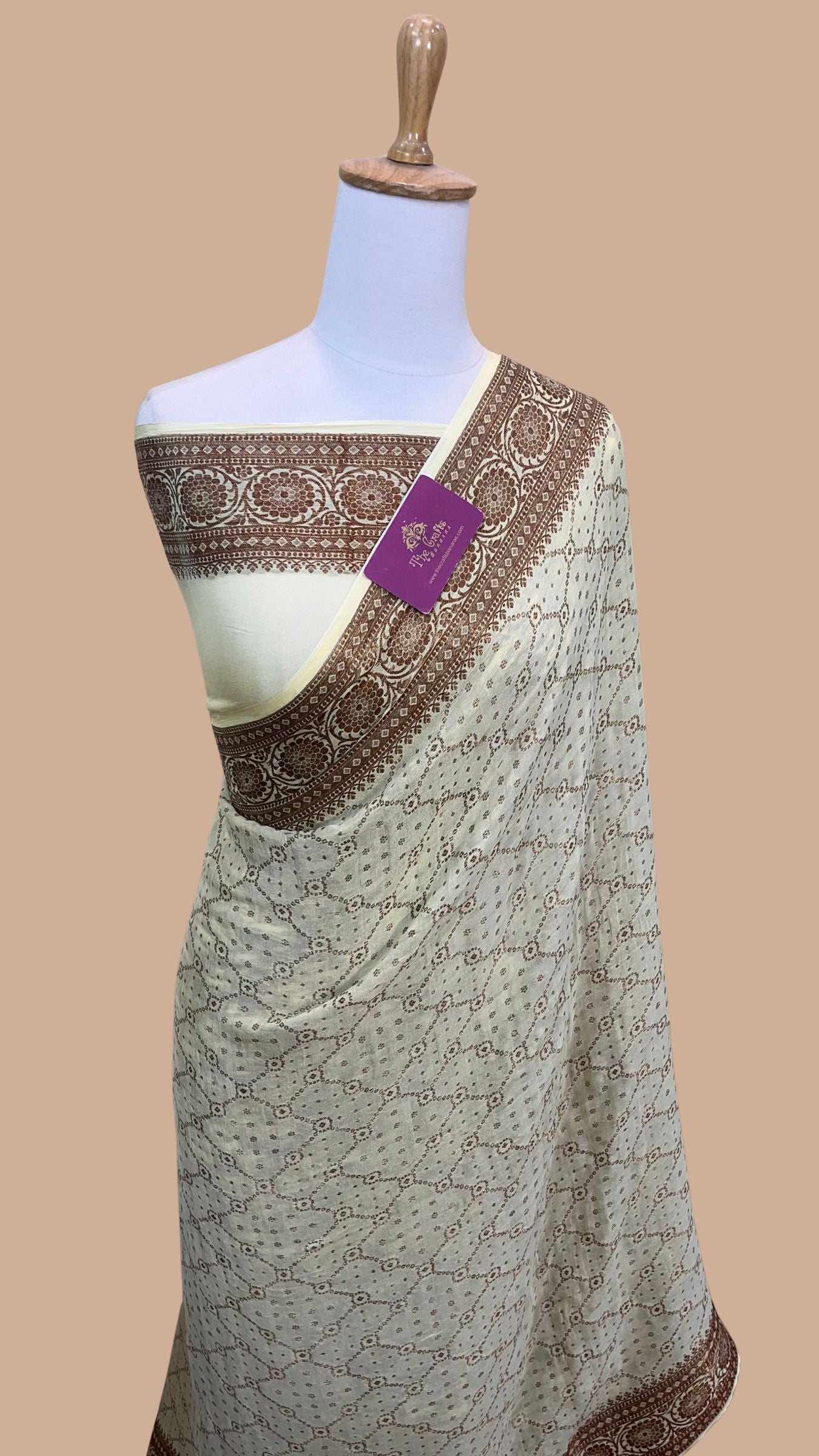 Pure Khaddi Chiffon Banarasi Saree