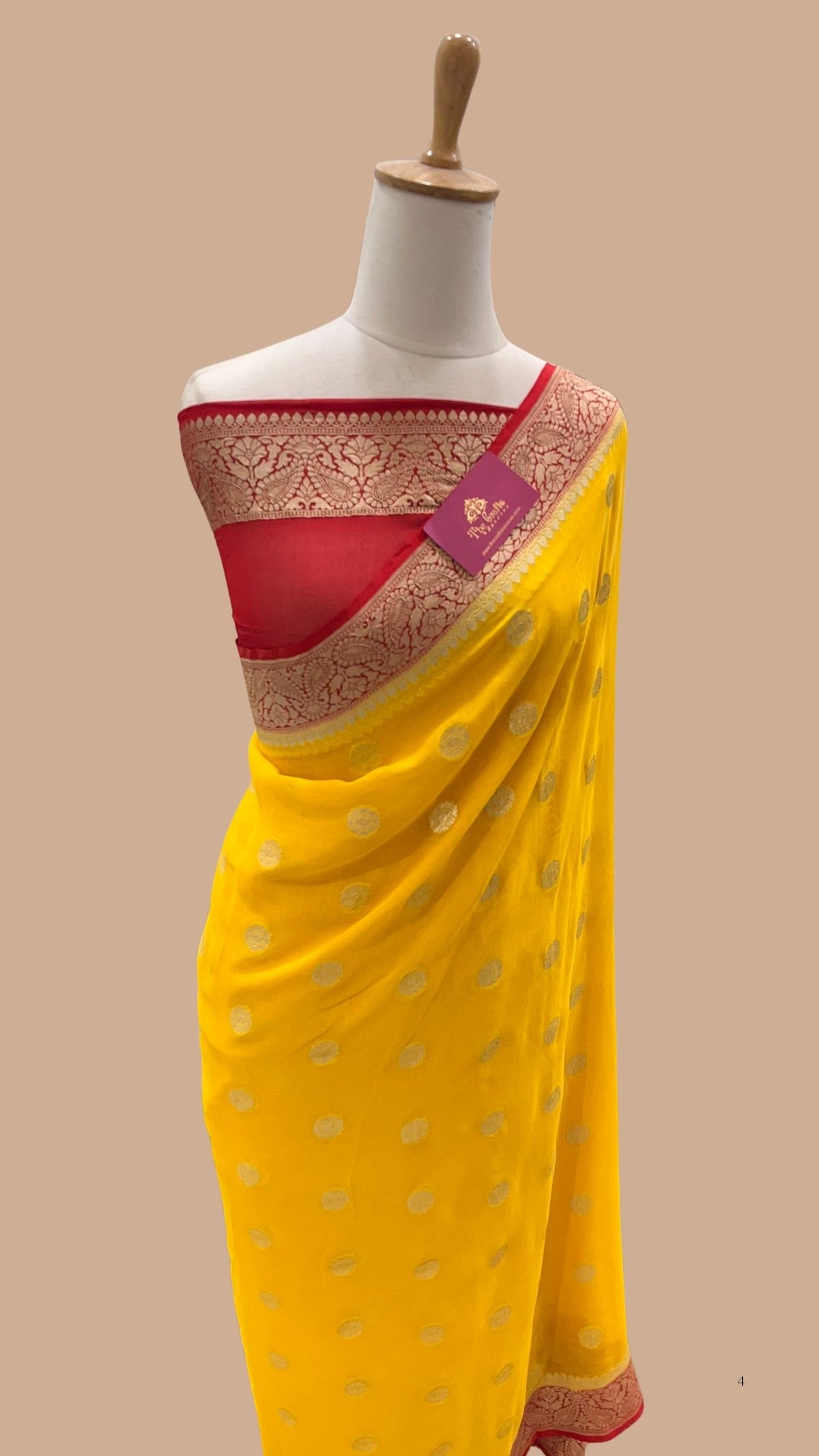 Khaddi Georgette Handloom Banarasi Saree