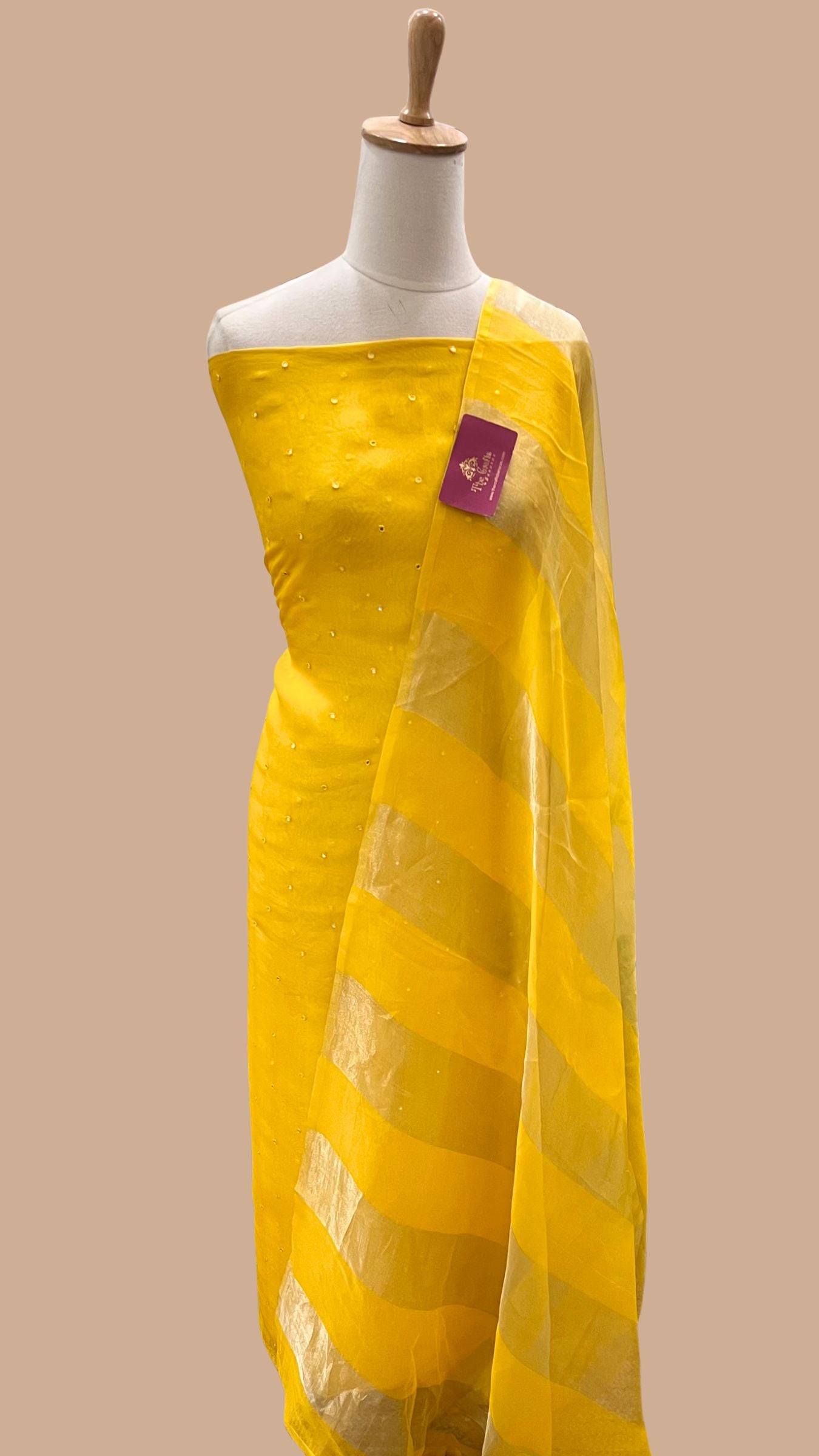 Pure Organza Silk Banarasi Dress Material