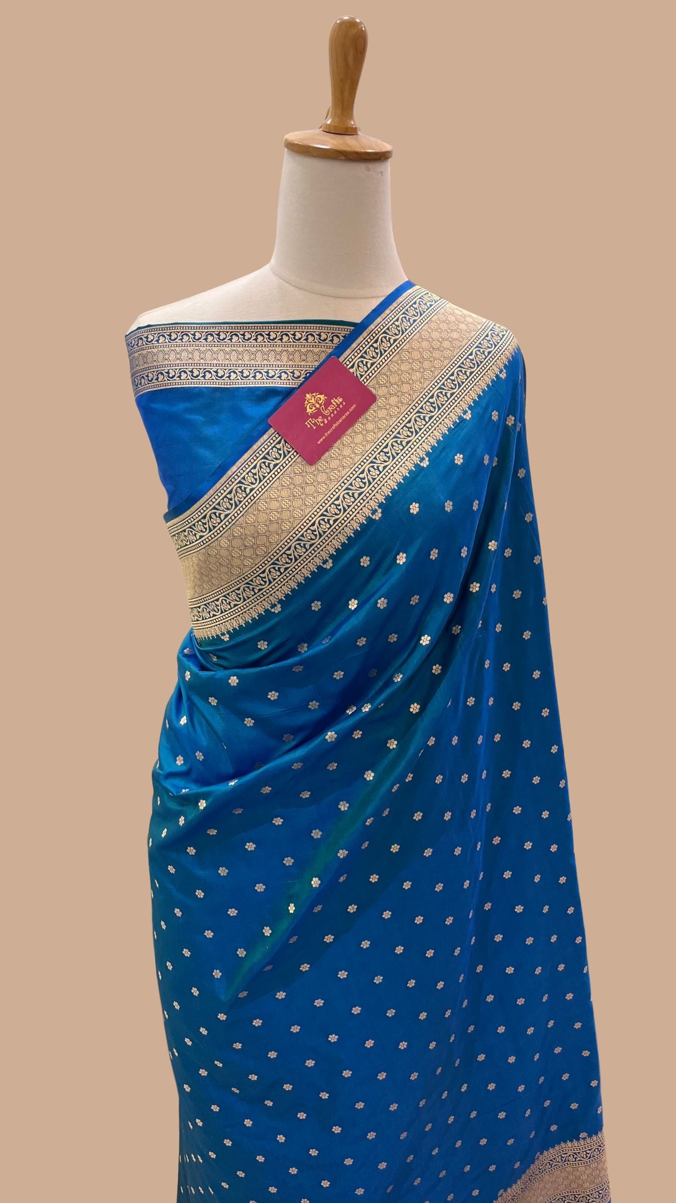 Pure Katan Silk Handloom Banarasi Saree - Chunri Buti