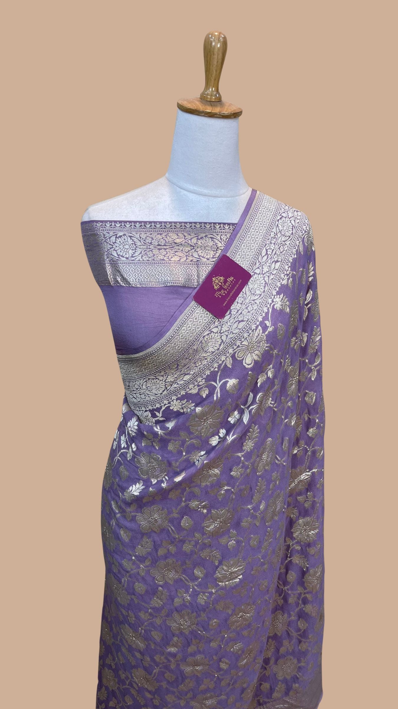 Khaddi Georgette Handloom Banarasi Saree