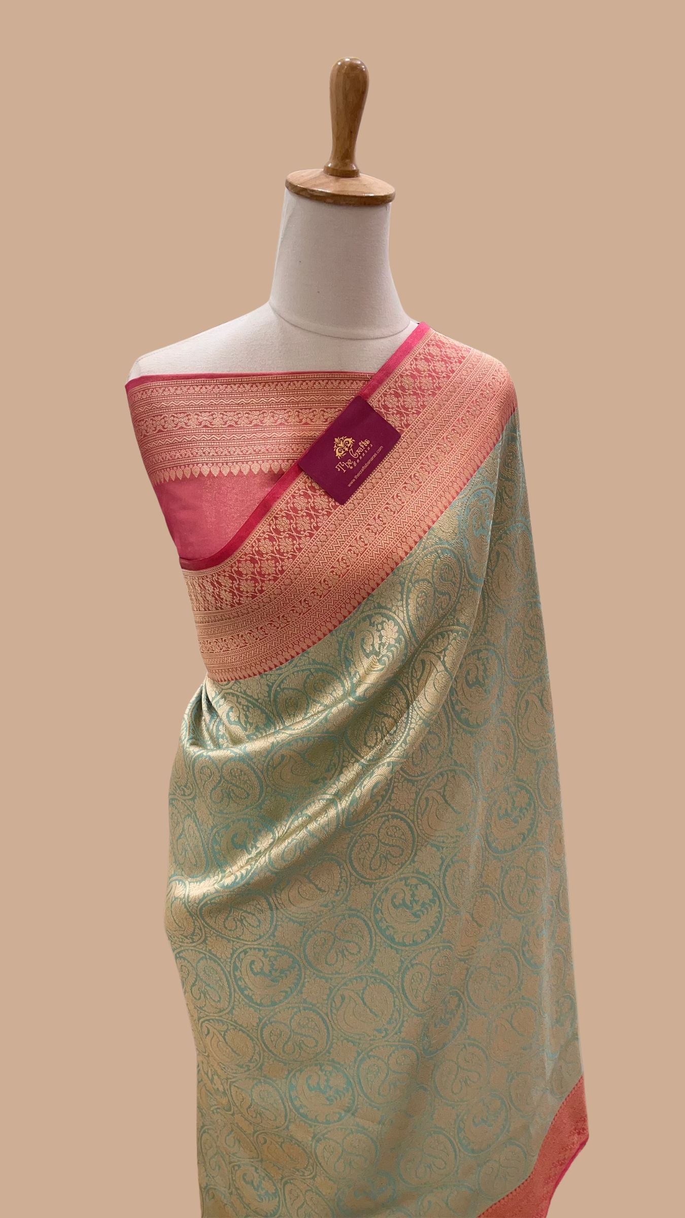 Pure Katan Tissue Silk Handloom Banarasi Saree - Tanchui Brocade