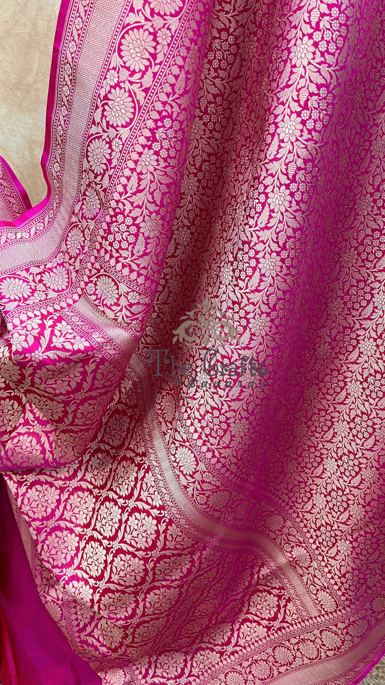 Pure Katan Silk Handloom Banarasi Saree - Tanchui Brocade Meena