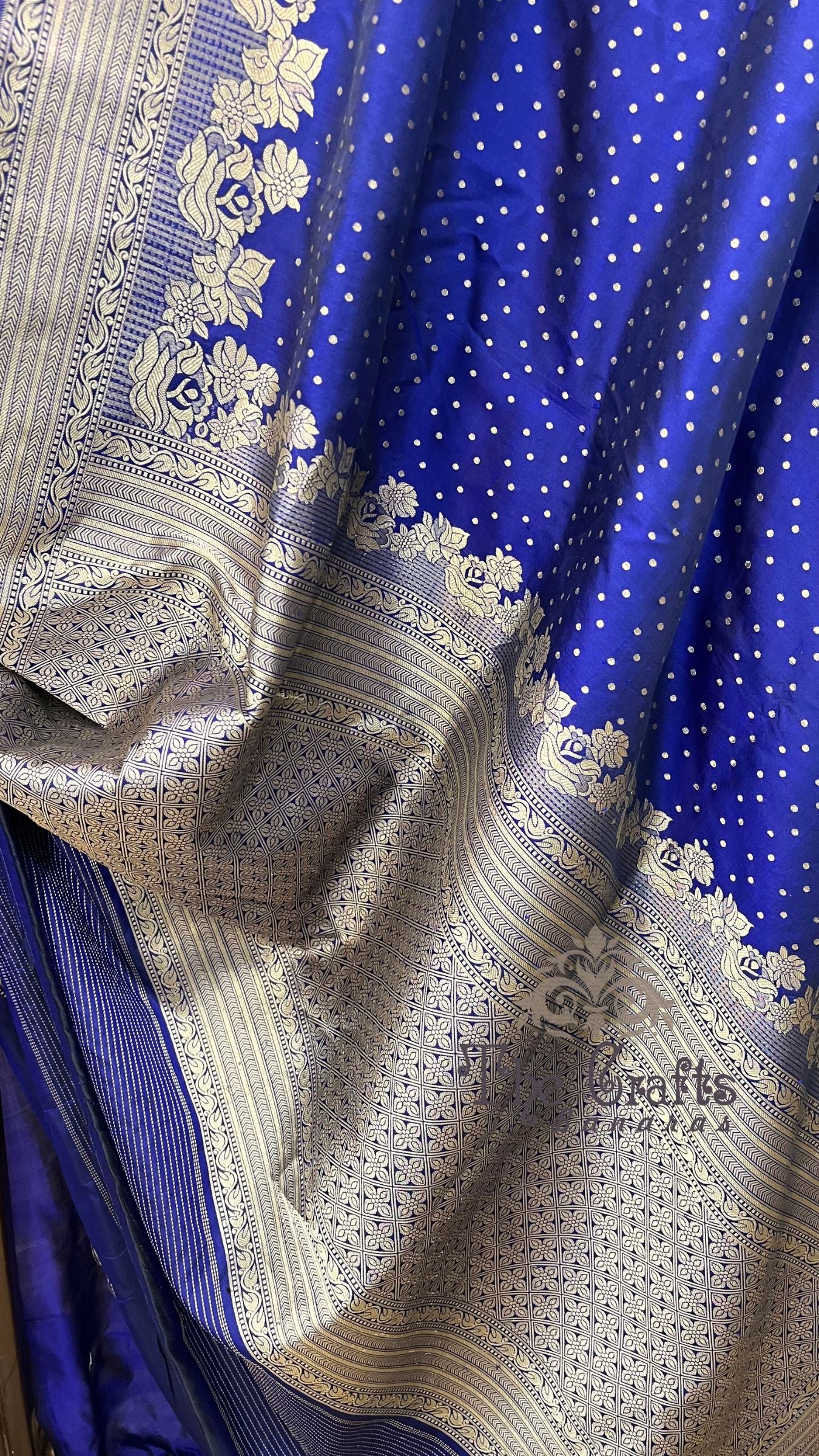 Pure Katan Silk Handloom Banarasi Saree - Chunri Buti