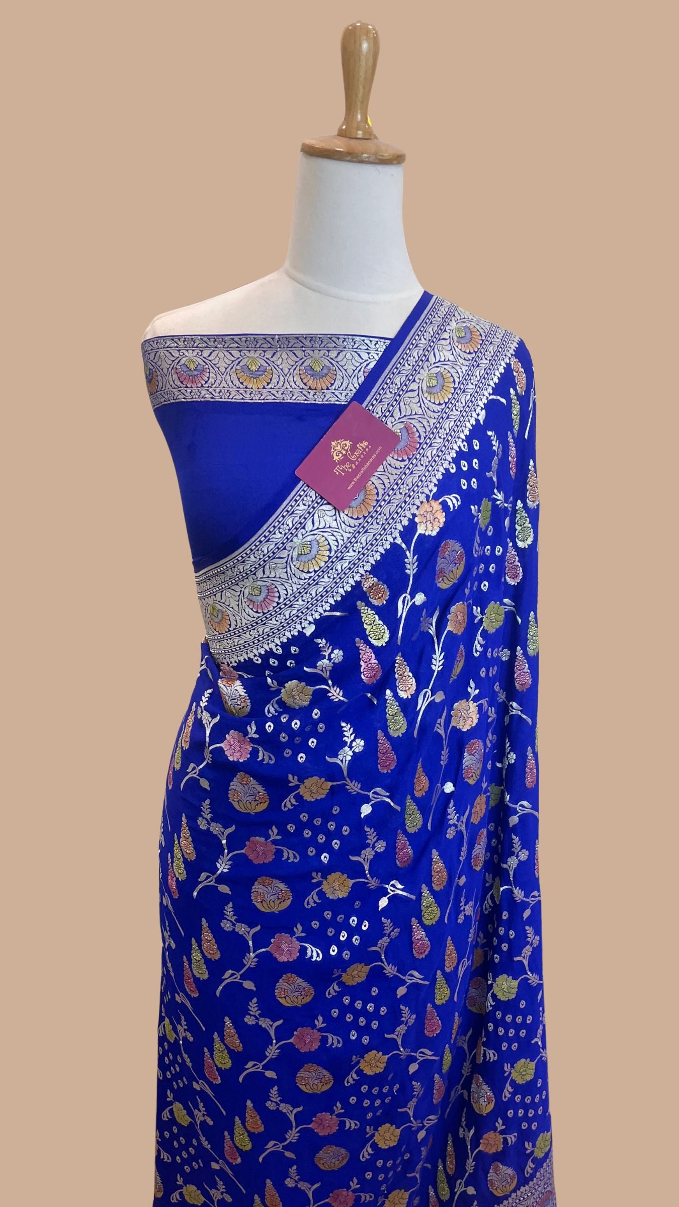 Khaddi Georgette Handloom Banarasi Saree