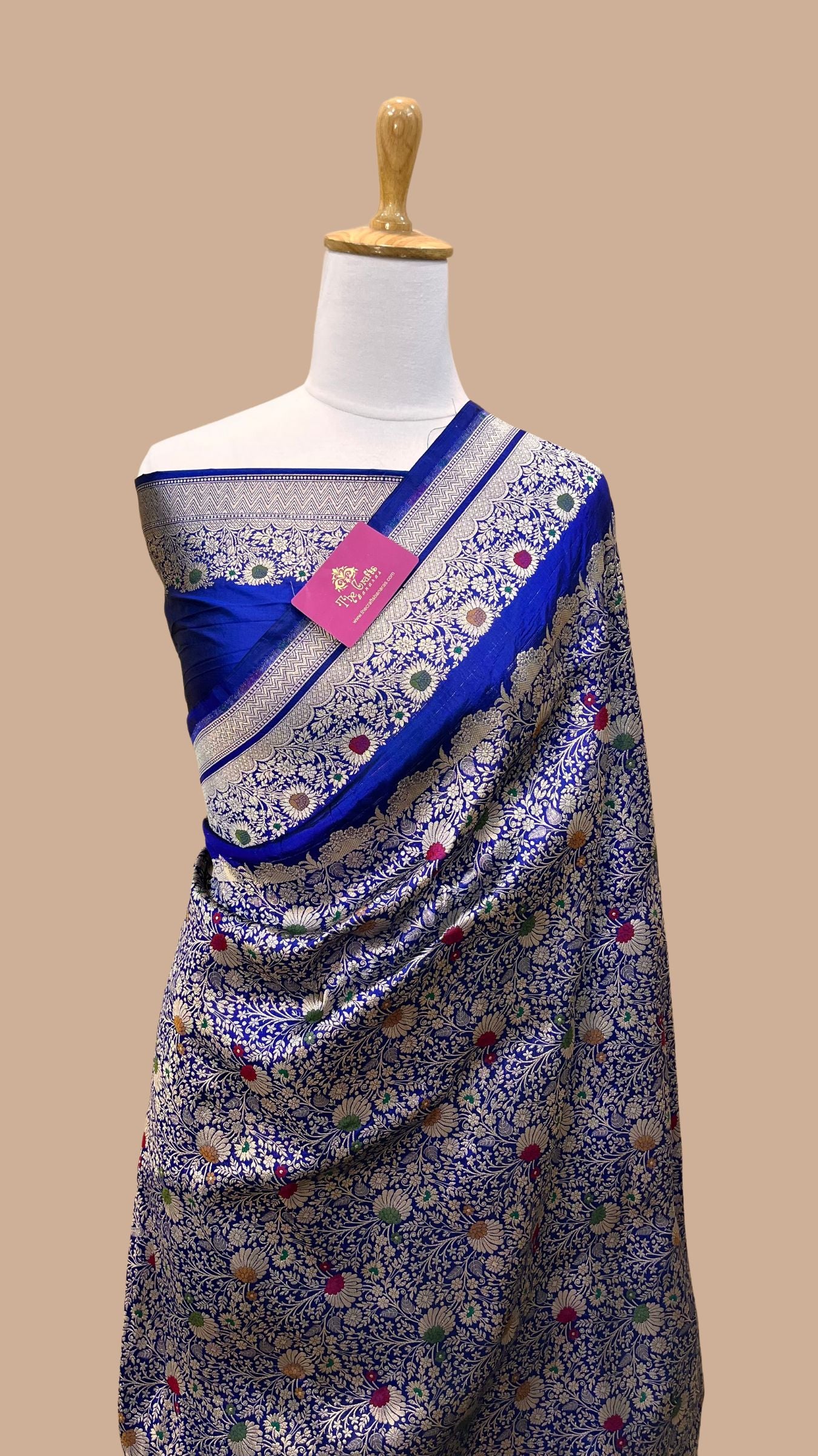 Pure Katan Silk Handloom Banarasi Saree - Tanchui Brocade Meena