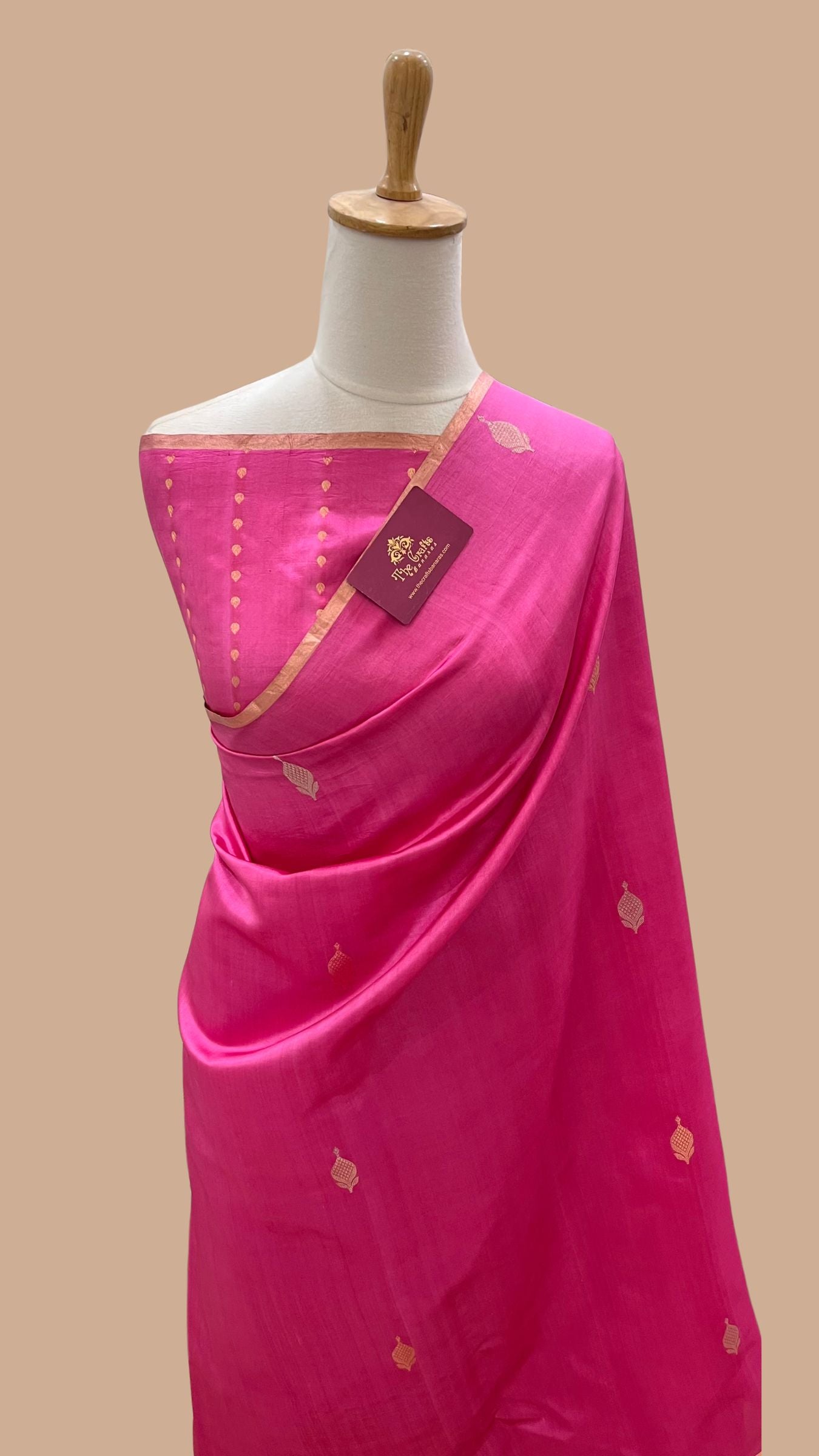 Pure  Mango Silk Handloom Banarasi Saree
