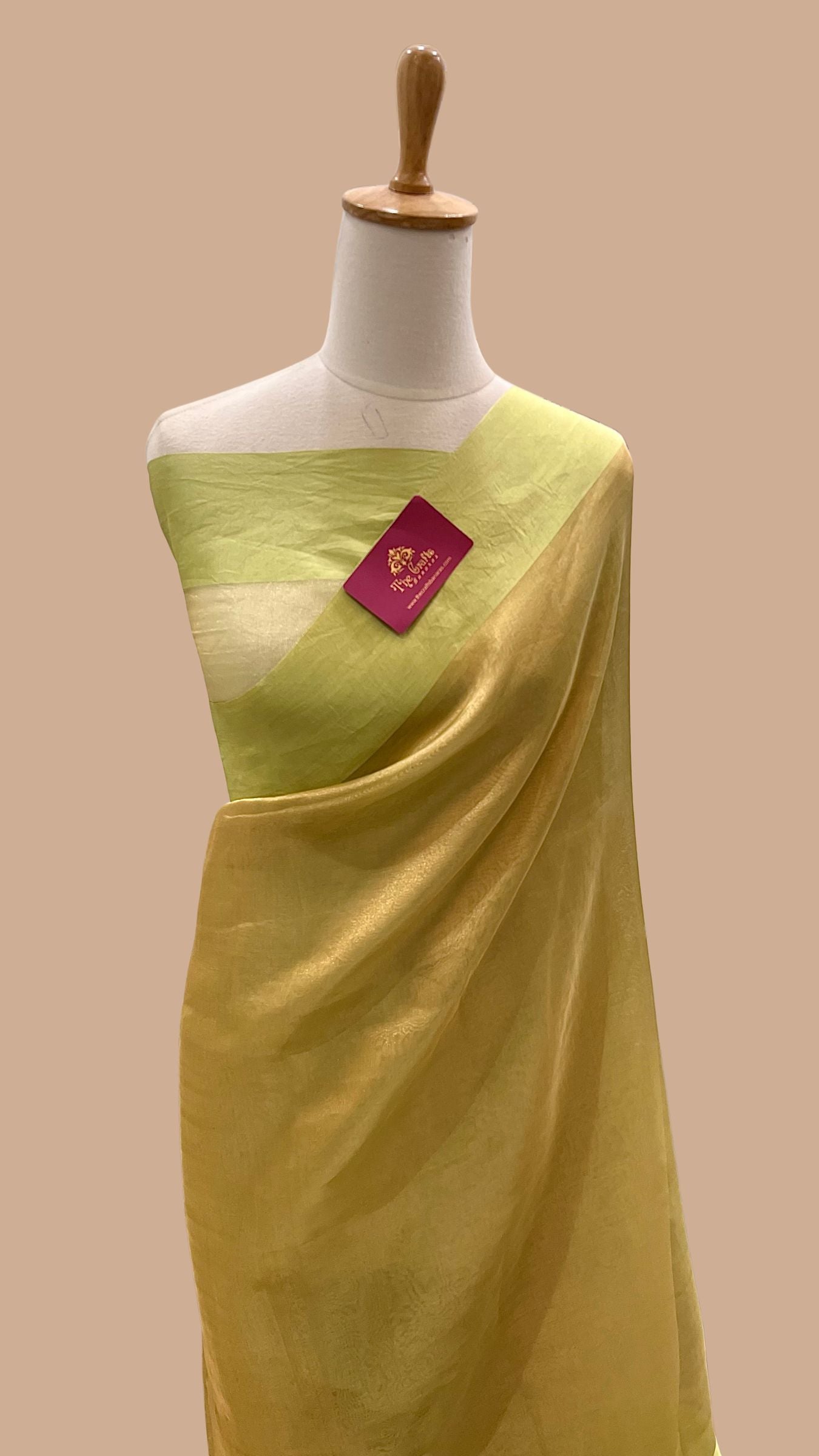 Pure Tissue Silk Handloom Banarasi Saree - with Satin Border