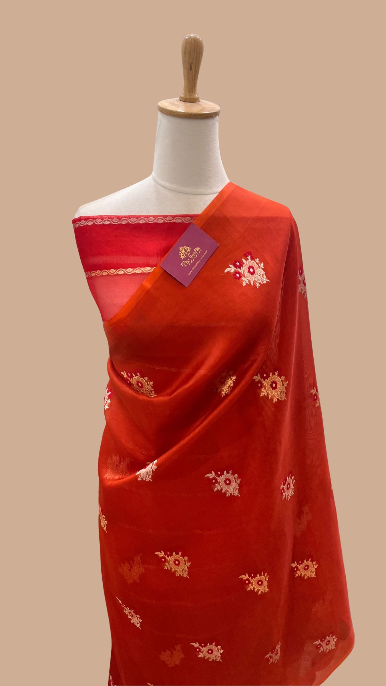 Pure Kora Silk Handloom Banarasi Saree