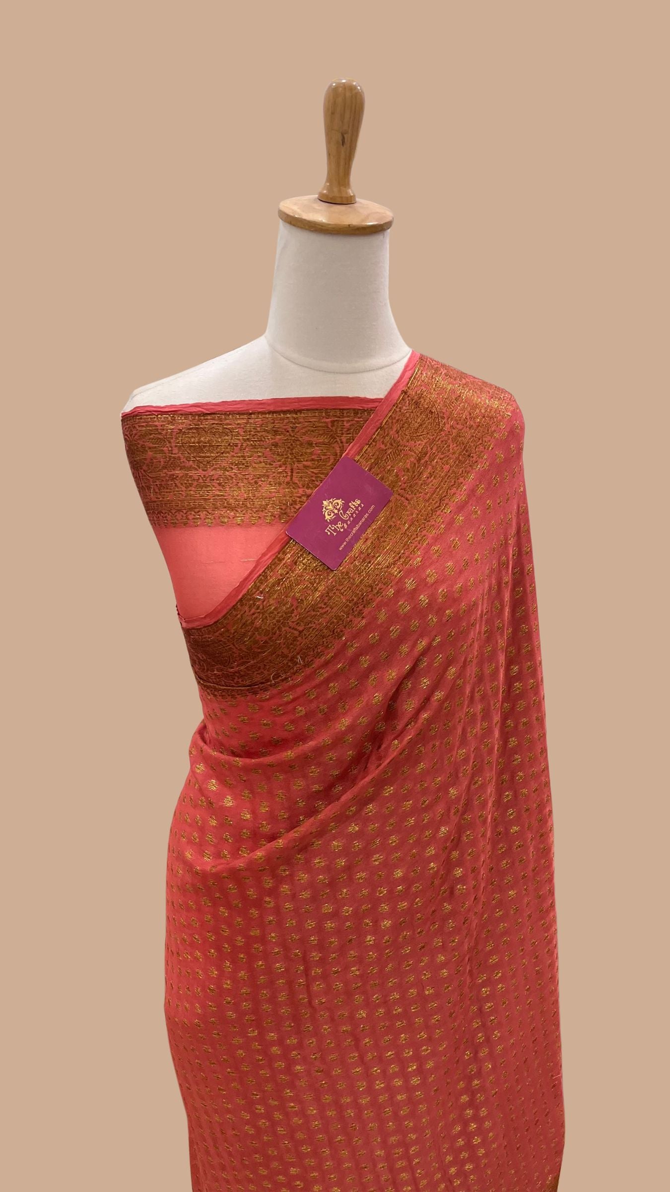 Pure Khaddi Chiffon Banarasi Saree
