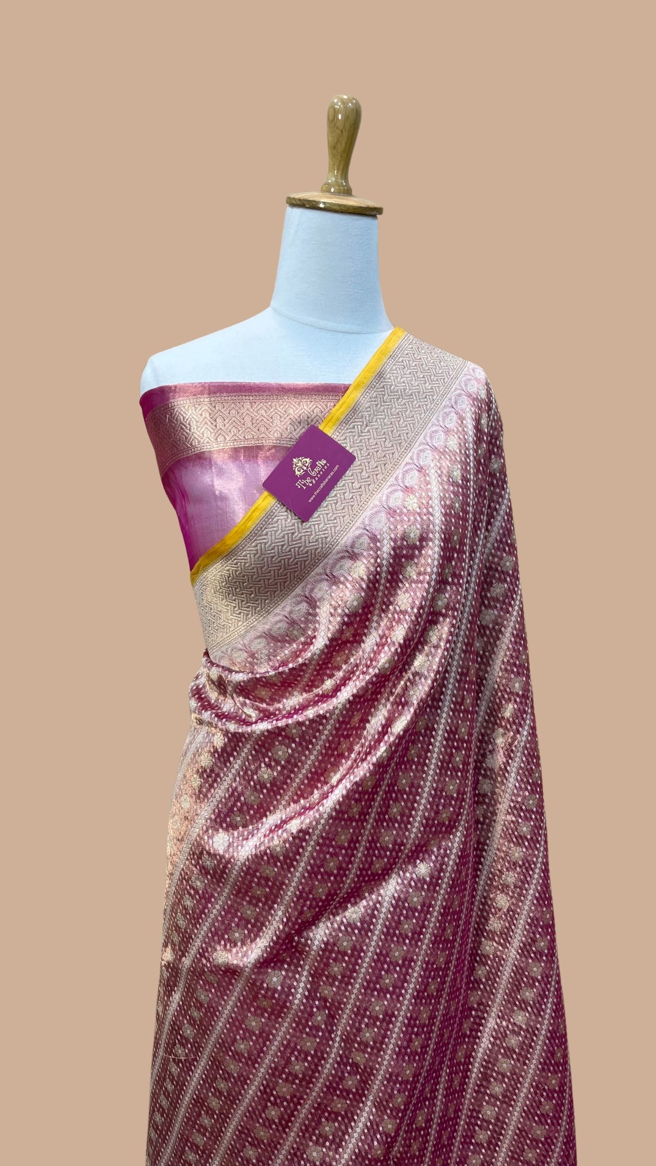 Pure Tissue Silk Handloom Banarasi Saree - Reshmi Zari