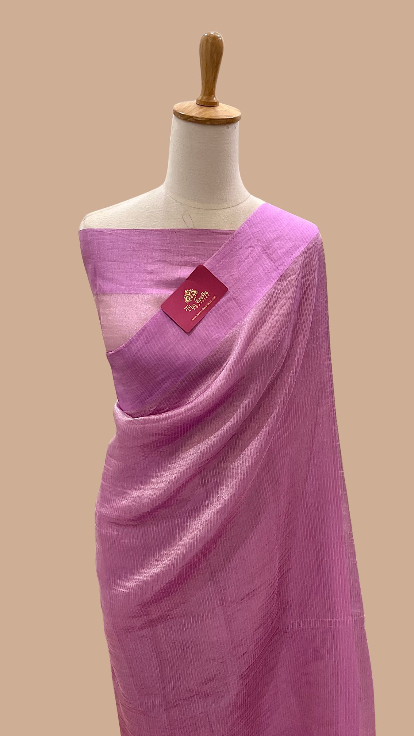 Pure Tissue Silk Handloom Banarasi Saree - with Satin Border