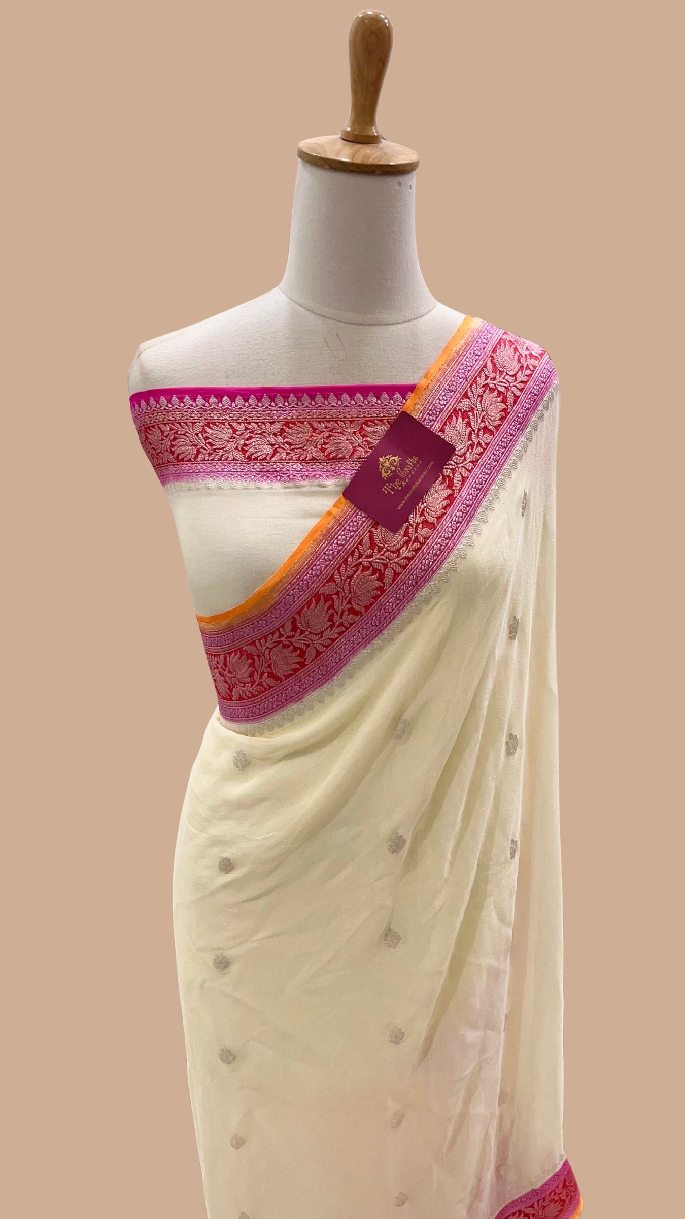 Pure Georgette Handloom Banarasi Saree