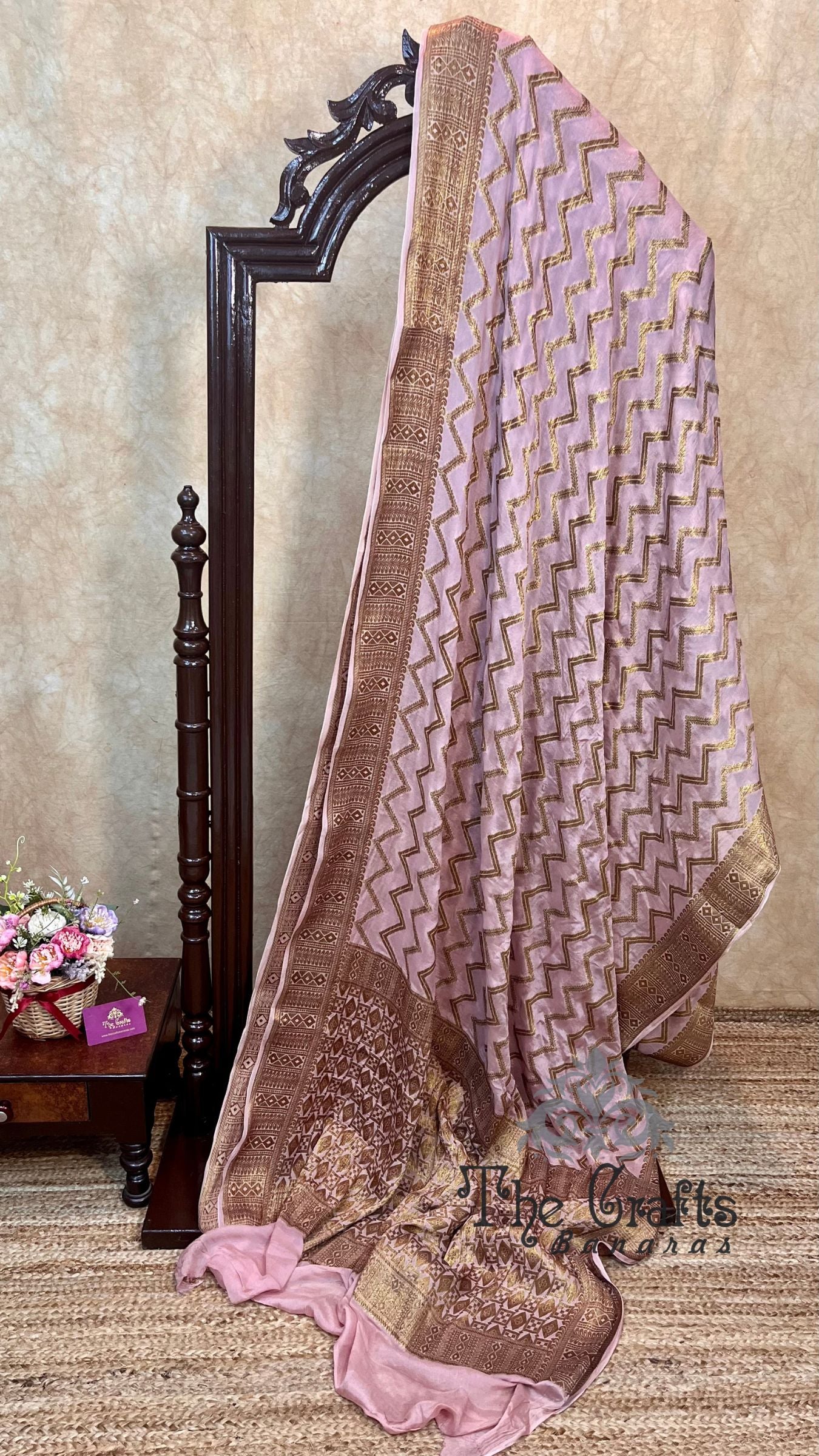 Pure Khaddi Chiffon Banarasi Saree