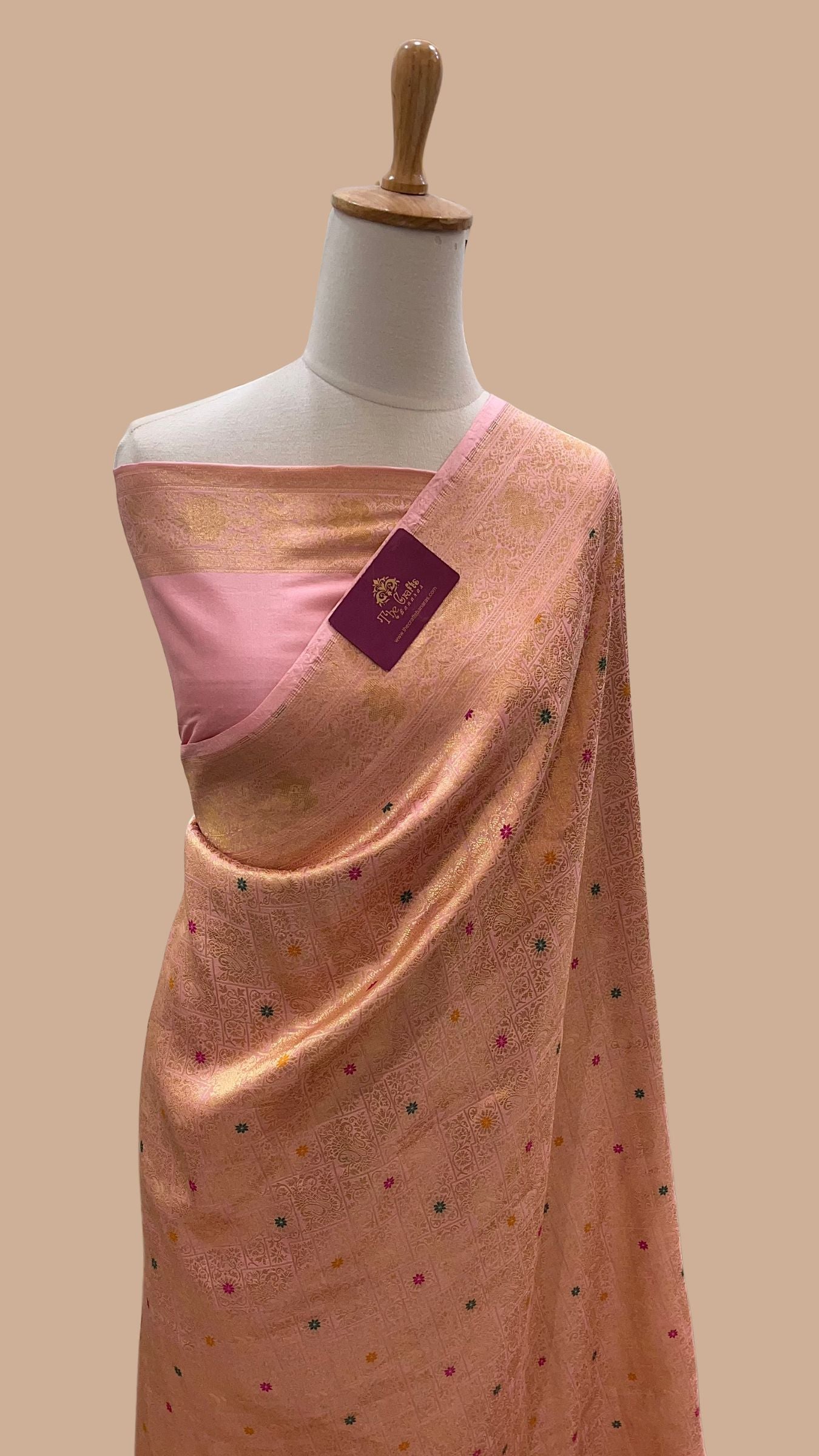 Pure Katan Silk Handloom Banarasi Saree - Tanchui Brocade Meena