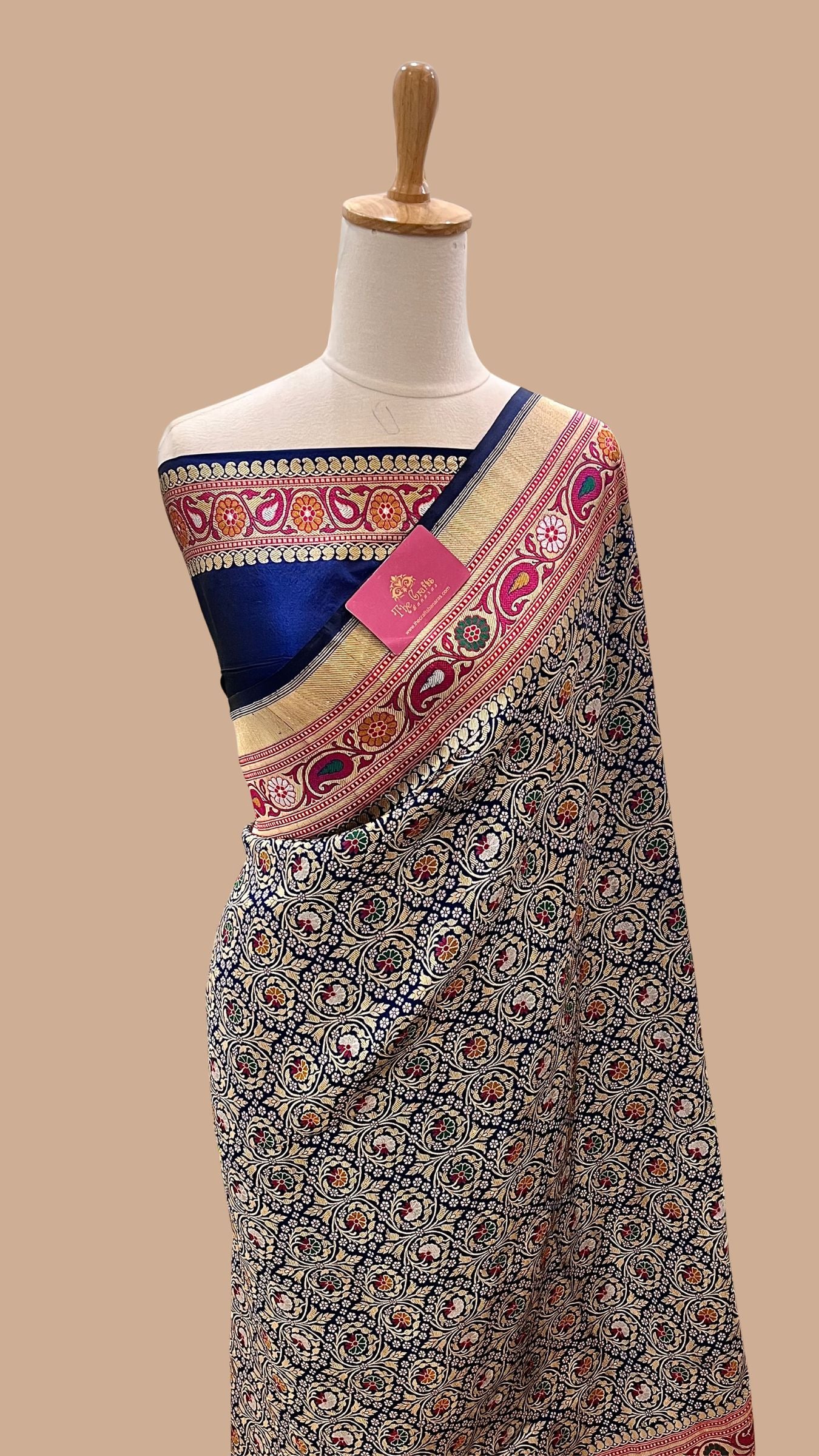 Pure Katan Silk Handloom Banarasi Saree - Tanchui Brocade Meena