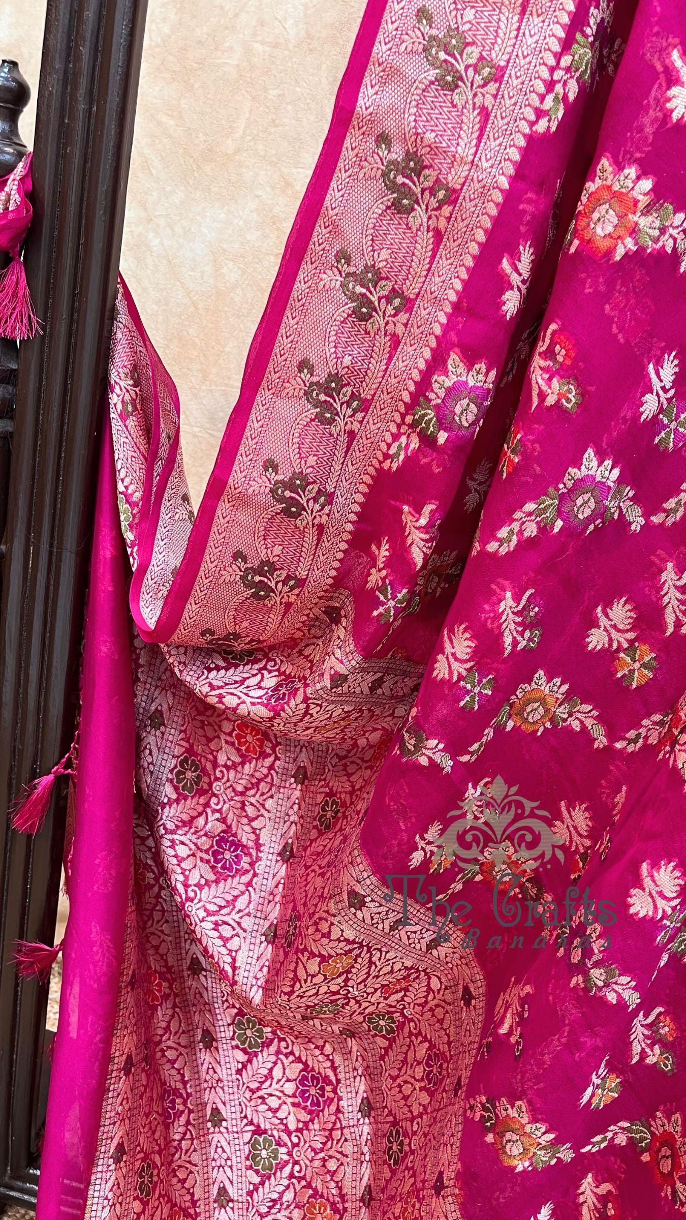 Pure Khaddi Chiffon Banarasi Saree