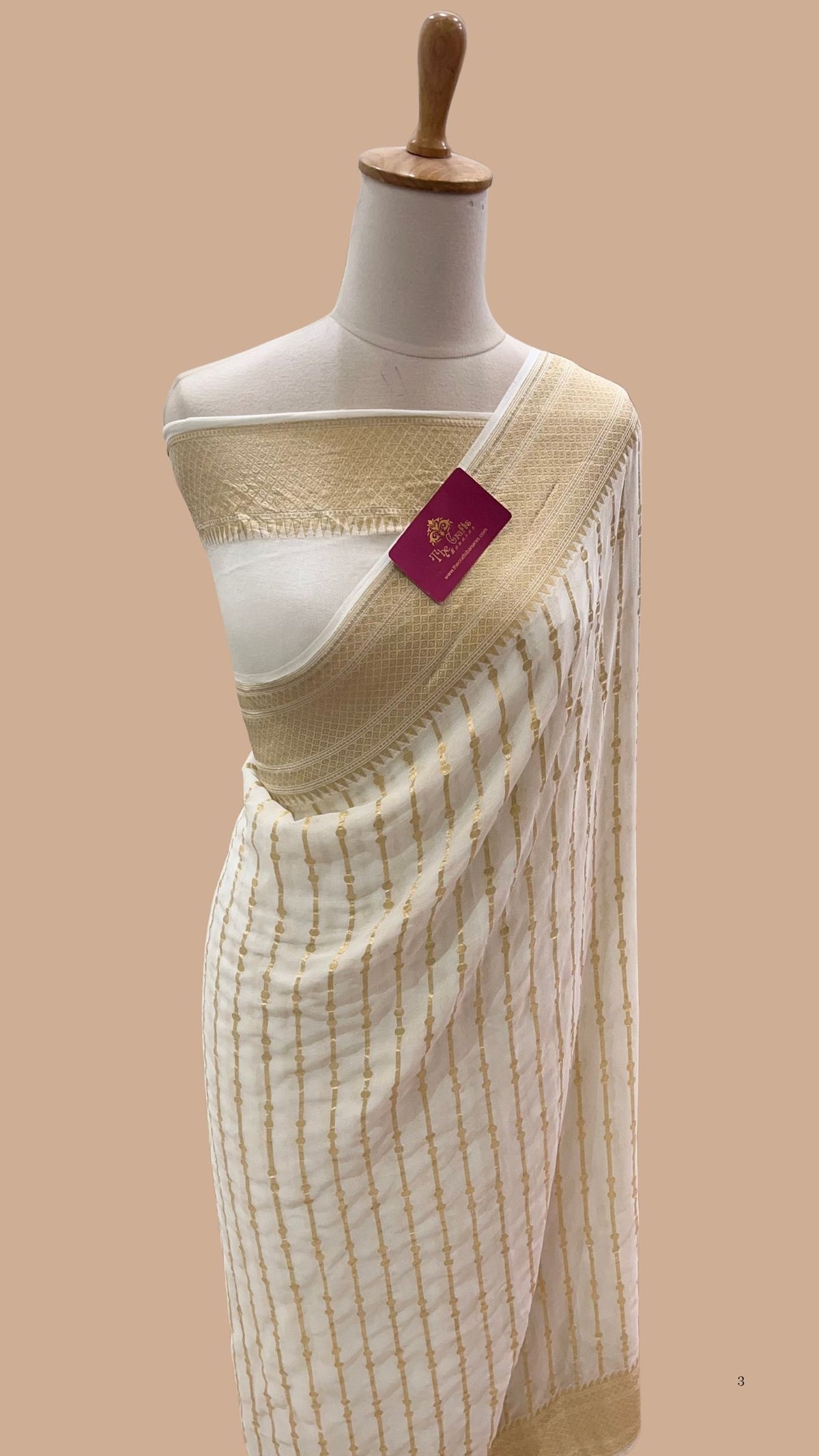 Khaddi Georgette Saree Banarasi - Water Zari