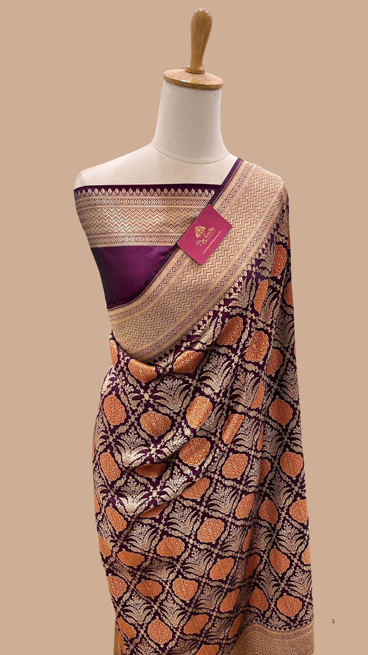 Pure Katan Silk Handloom Banarasi Saree - Tanchui Brocade Meena