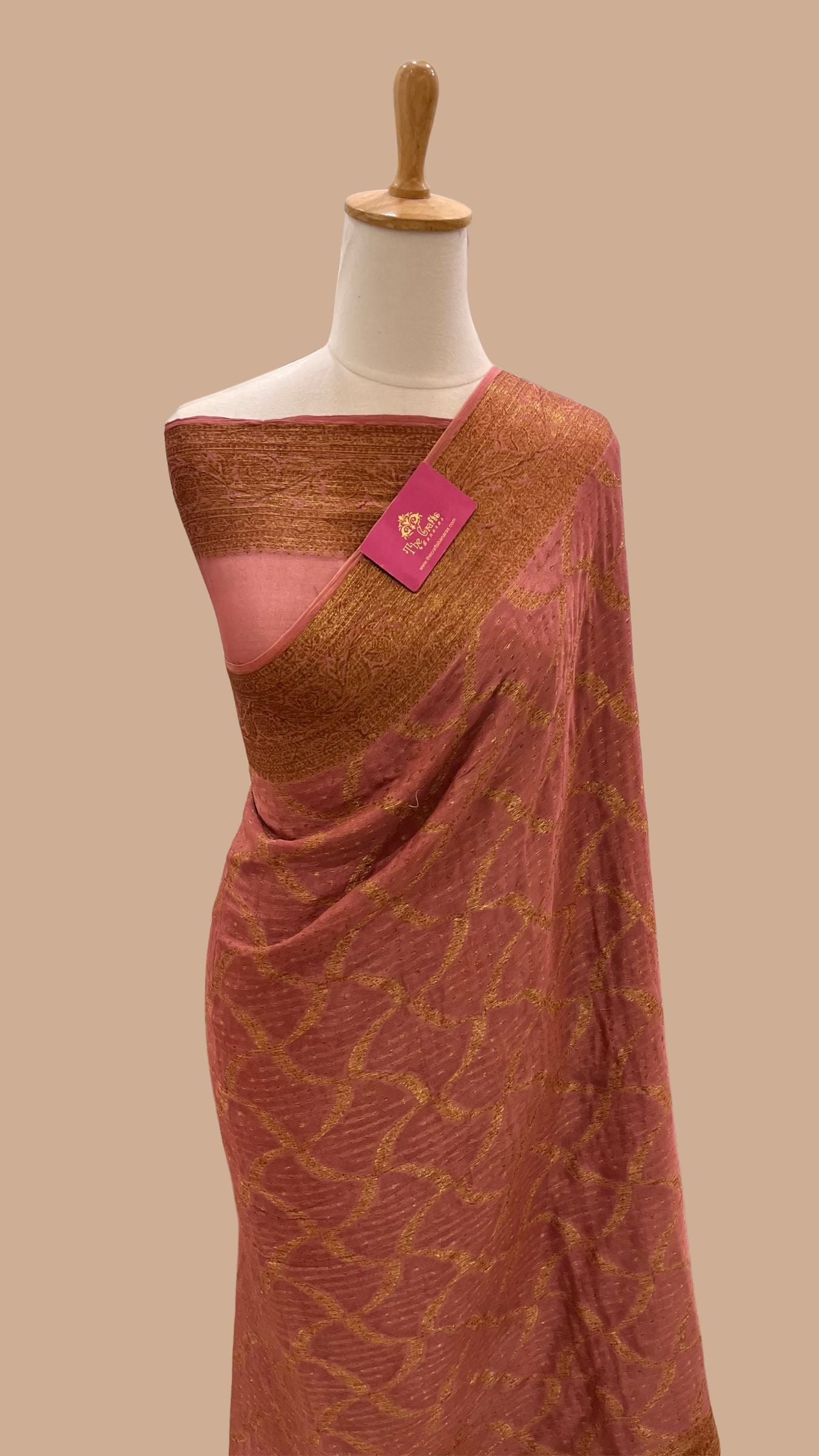 Pure Khaddi Chiffon Banarasi Saree
