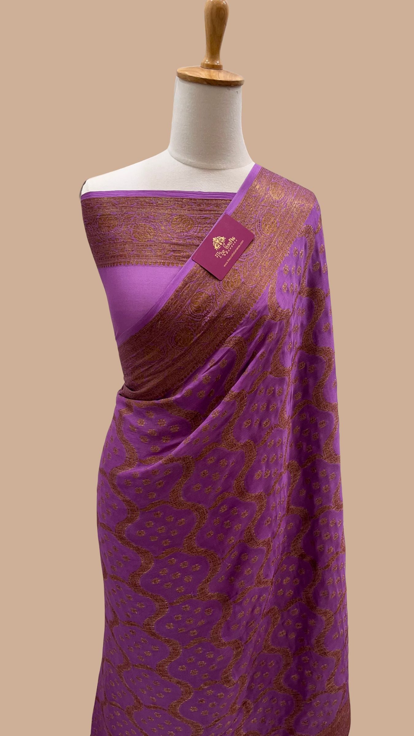 Pure Khaddi Chiffon Banarasi Saree