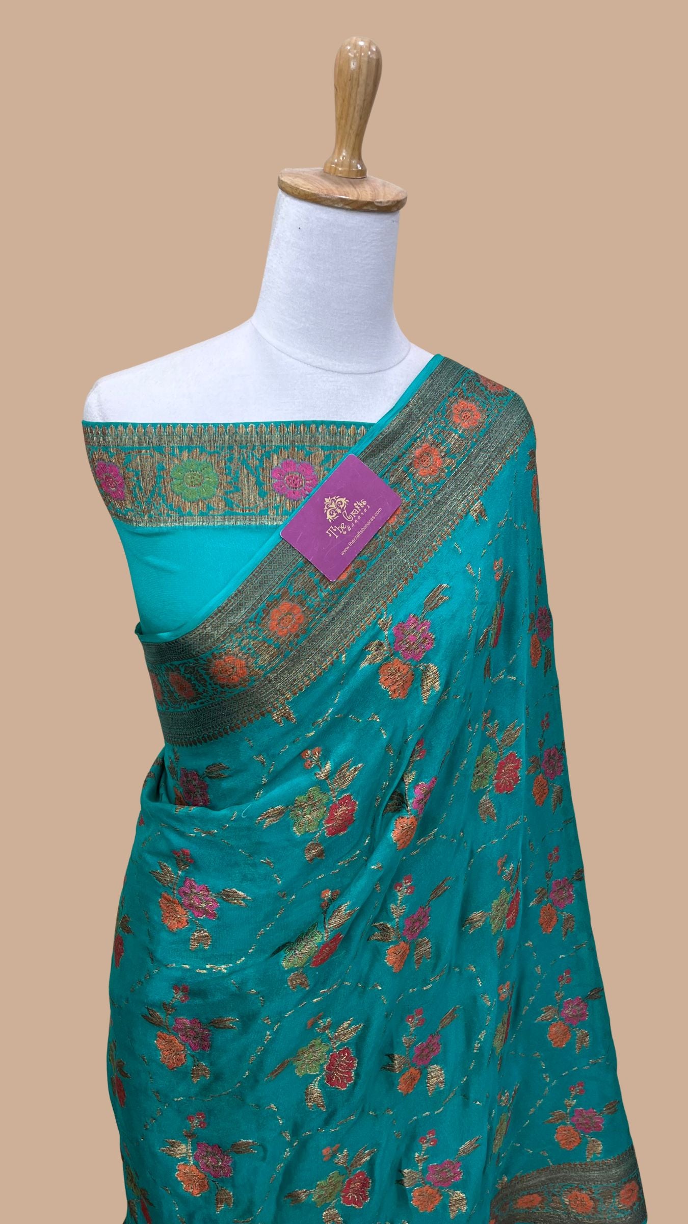 Pure Khaddi Chiffon Banarasi Saree