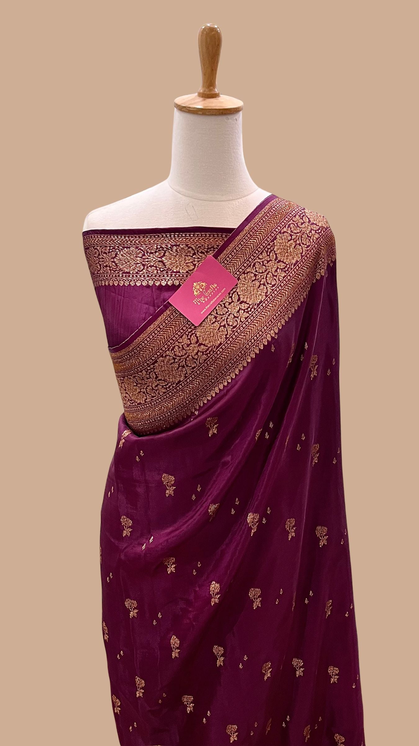 Pure Crepe Silk Banarasi Saree