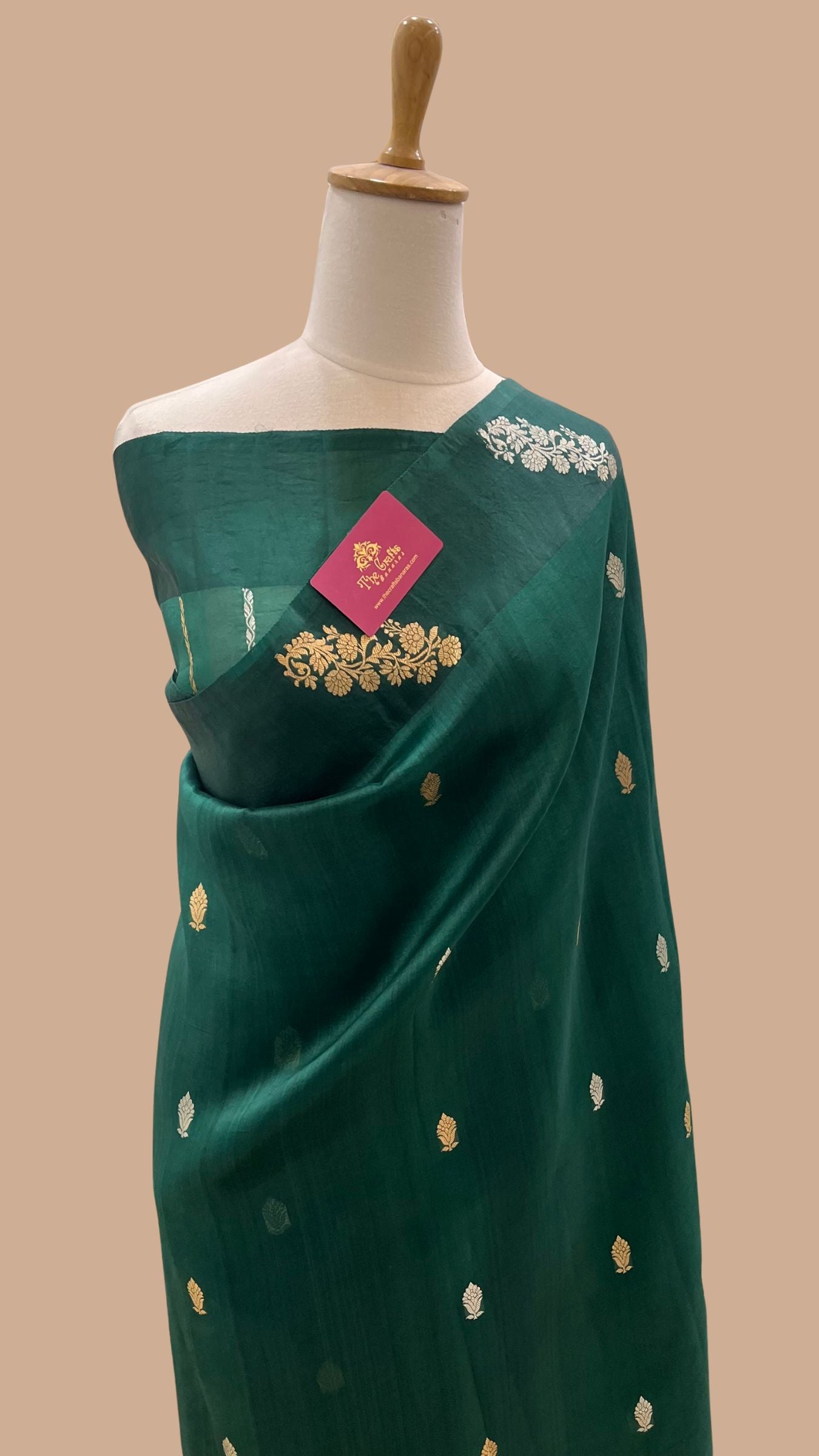 Pure Kora Silk Handloom Banarasi Saree