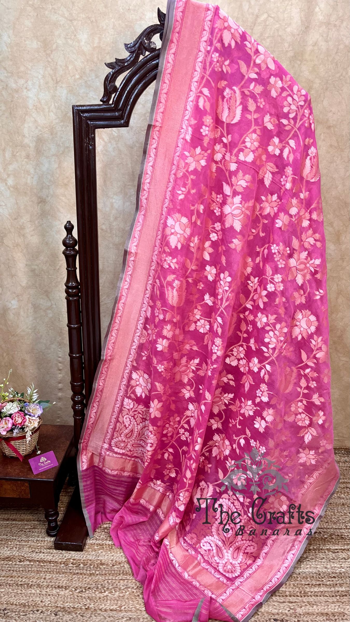 Pure Ektara Cotton Jamdani Banarasi Saree - Alfi