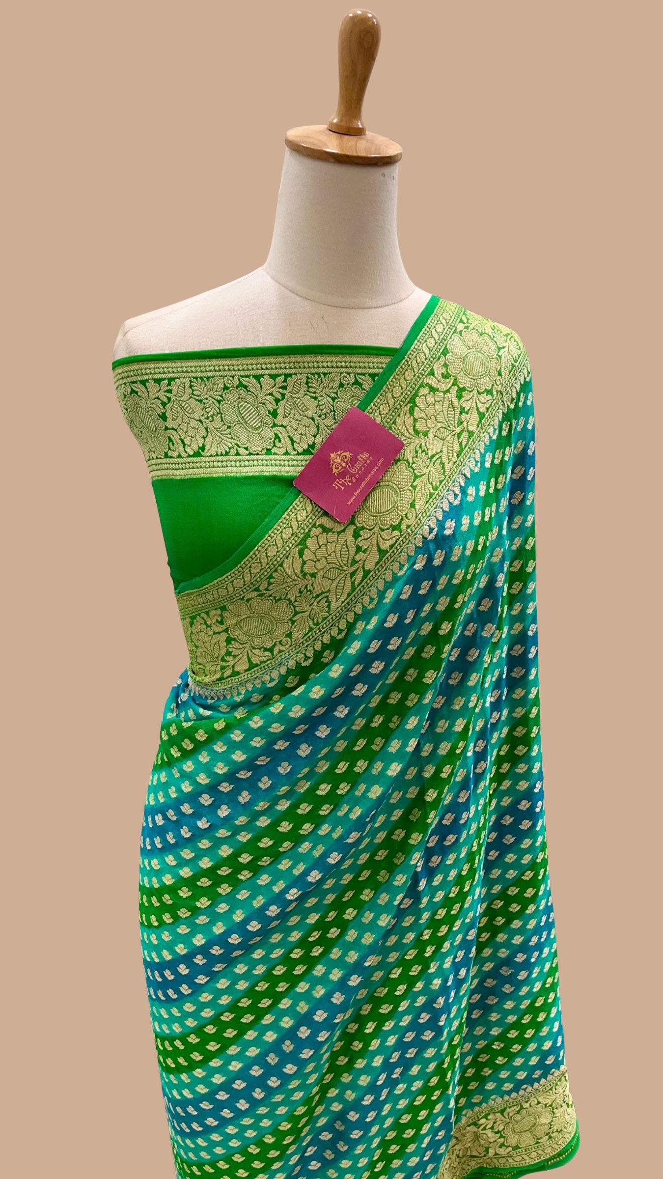 Pure Khaddi Chiffon Banarasi Saree