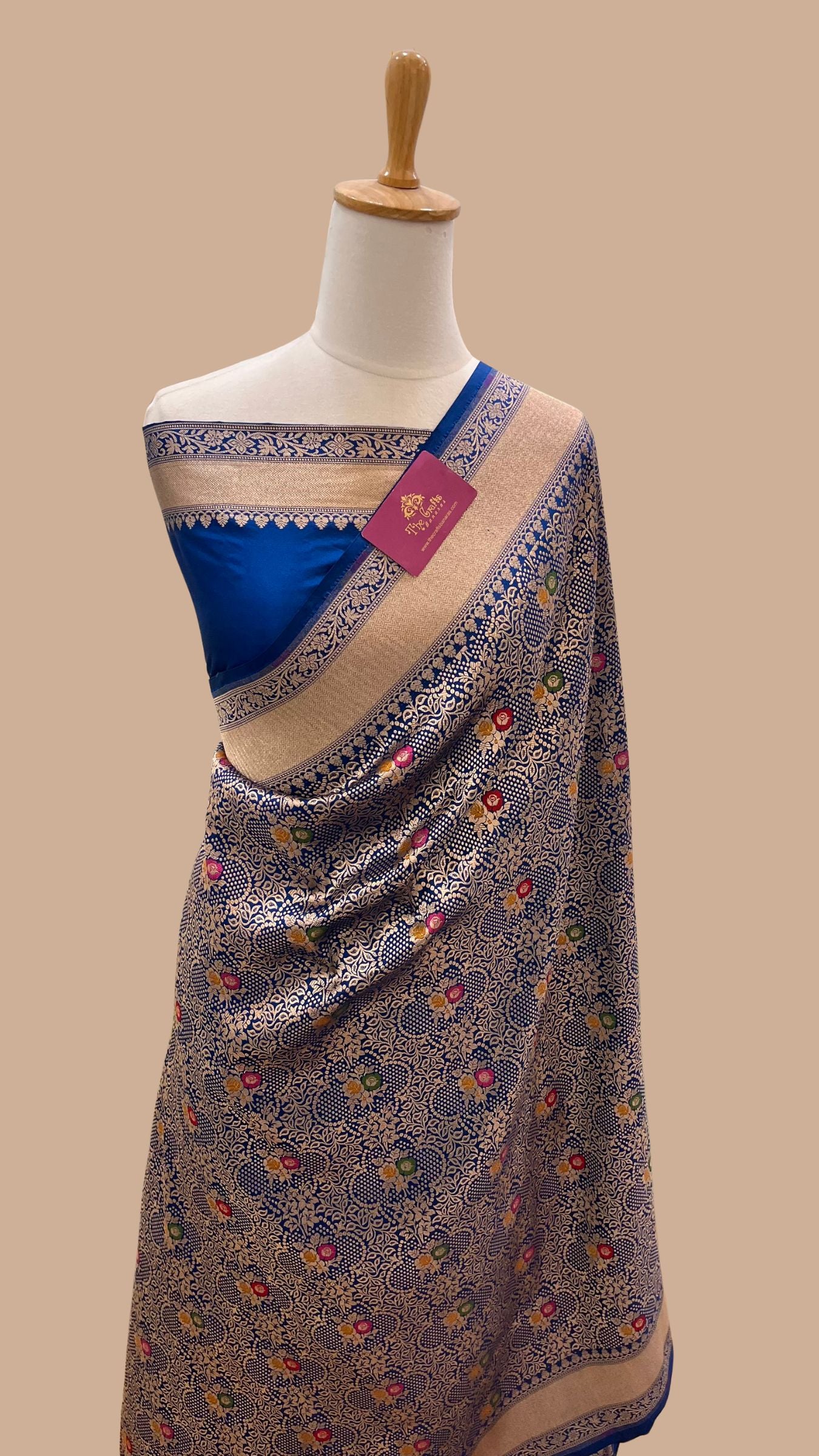 Pure Katan Silk Handloom Banarasi Saree - Tanchui Brocade Meena