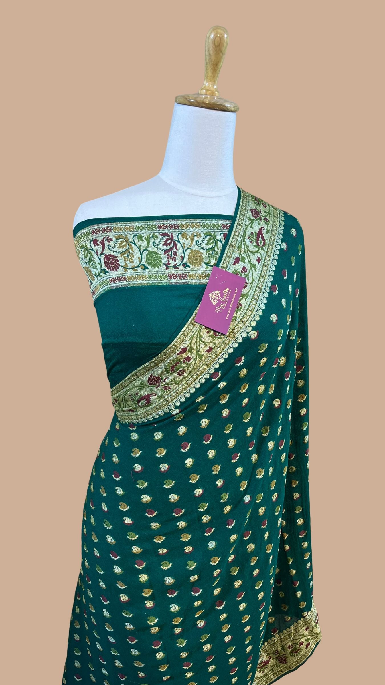 Pure Khaddi Chiffon Banarasi Saree