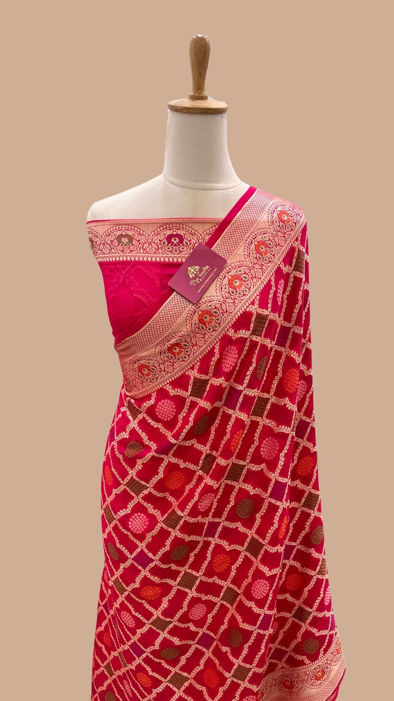 Pure Khaddi Chiffon Banarasi Saree