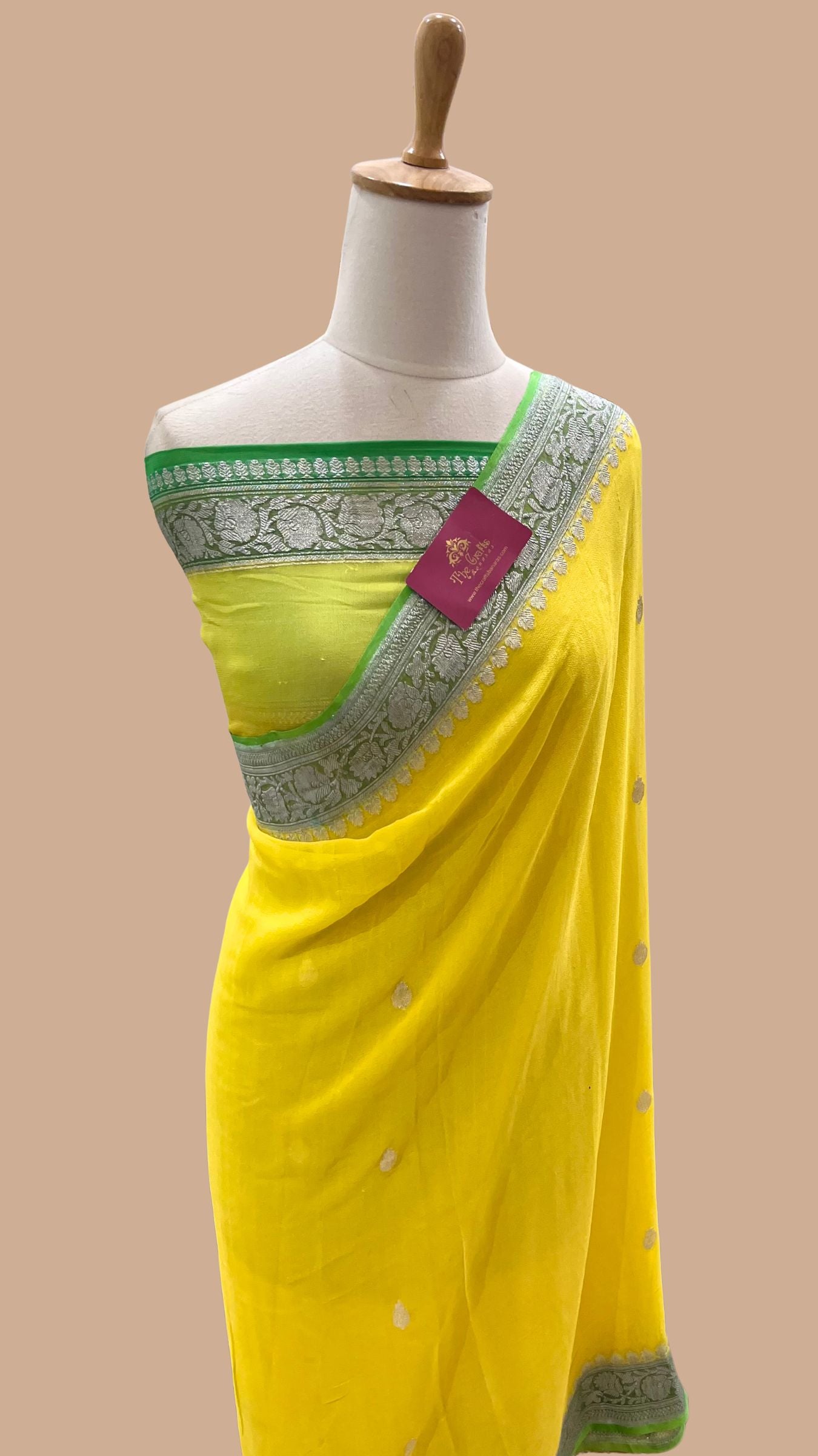 Pure Georgette Handloom Banarasi Saree