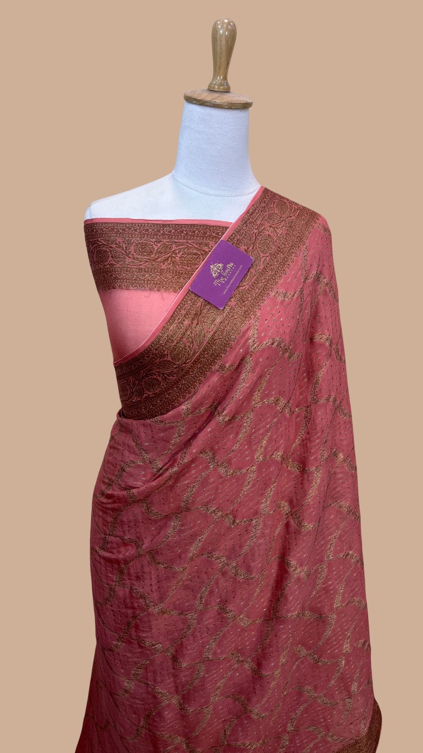 Pure Khaddi Chiffon Banarasi Saree