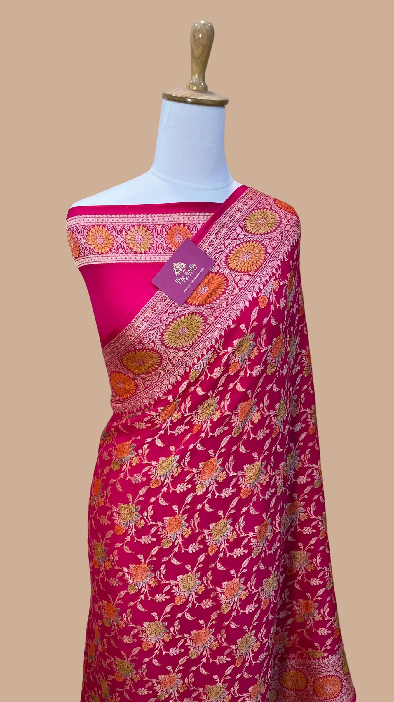 Pure Khaddi Chiffon Banarasi Saree