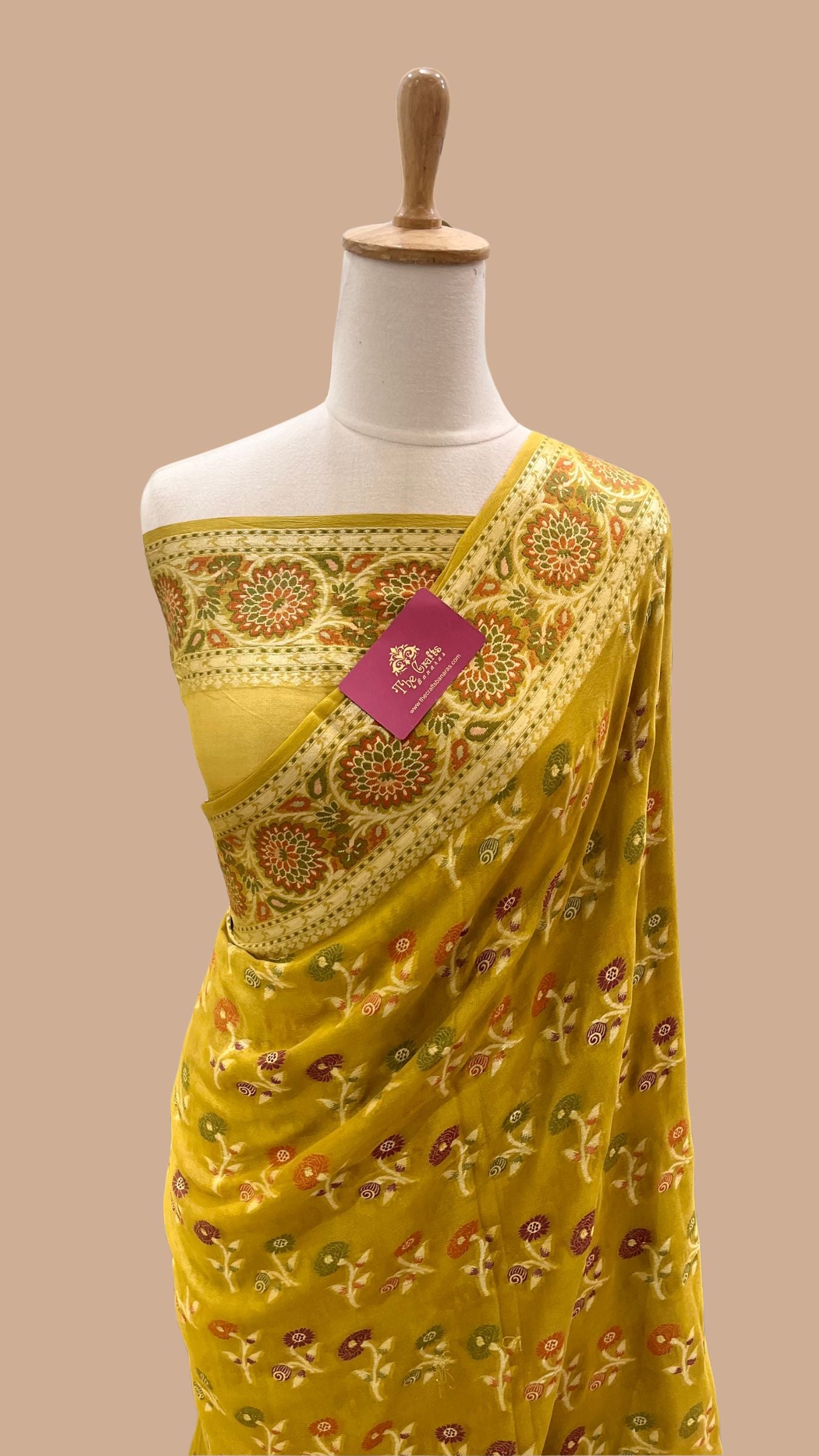 Pure Khaddi Chiffon Banarasi Saree