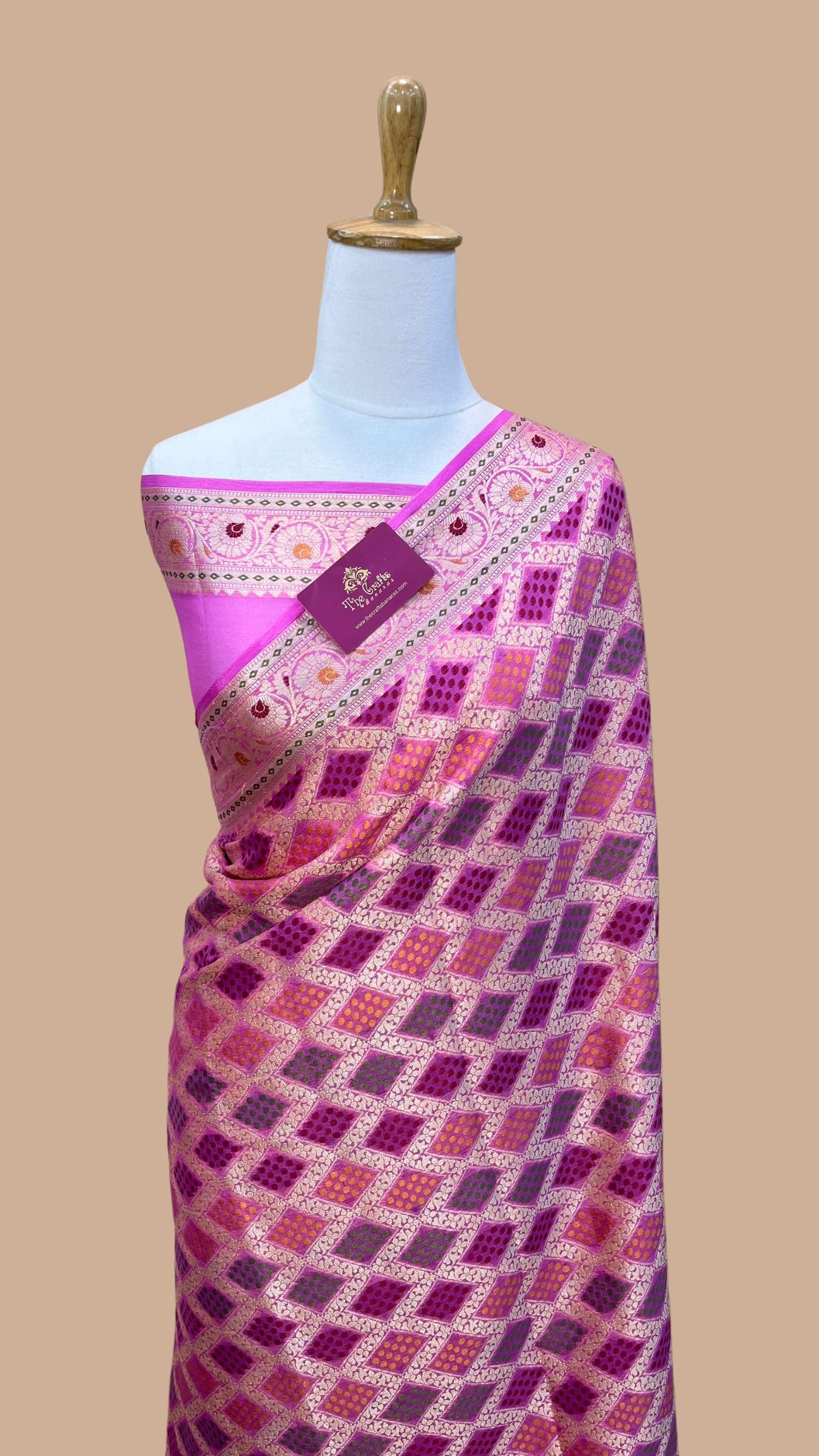 Pure Khaddi Chiffon Banarasi Saree