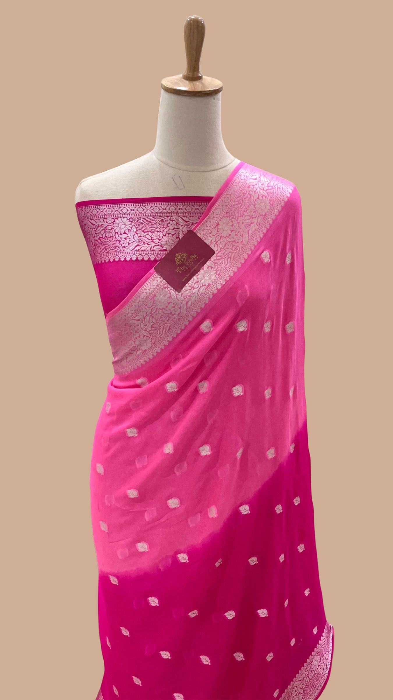 Pure Khaddi Chiffon Banarasi Saree