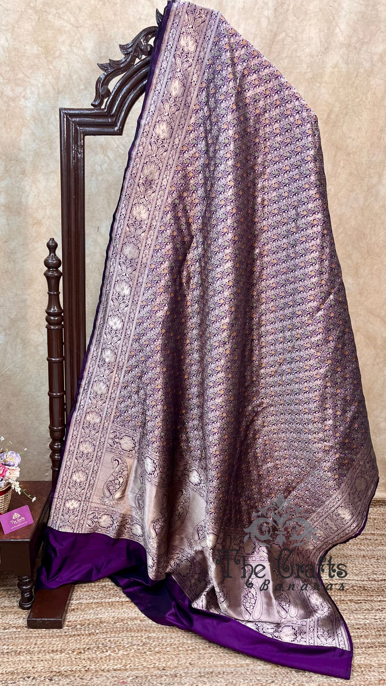 Pure Katan Silk Handloom Banarasi Saree - Tanchui Brocade Meena